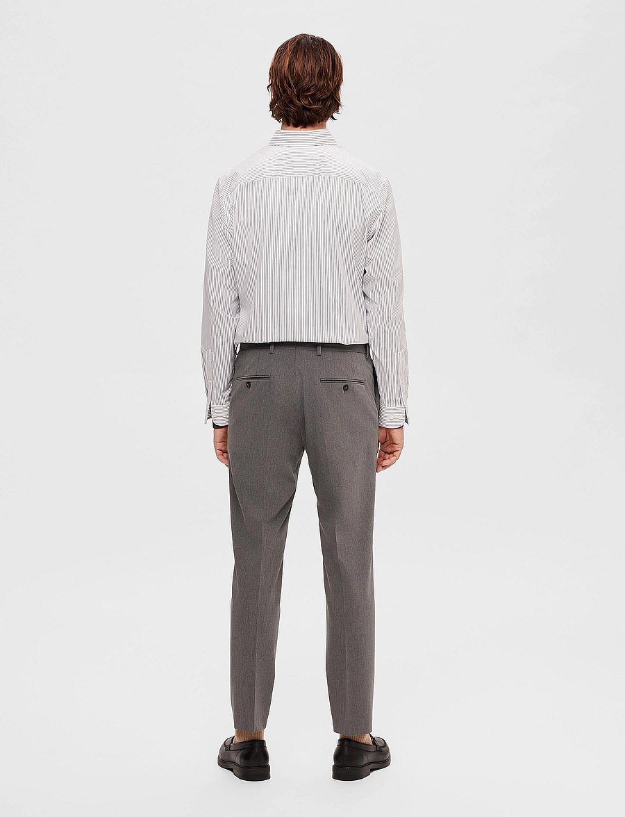 Selected - SLMSLIM-LIAM TRS FLEX NOOS - puvunhousut - medium grey melange - 3