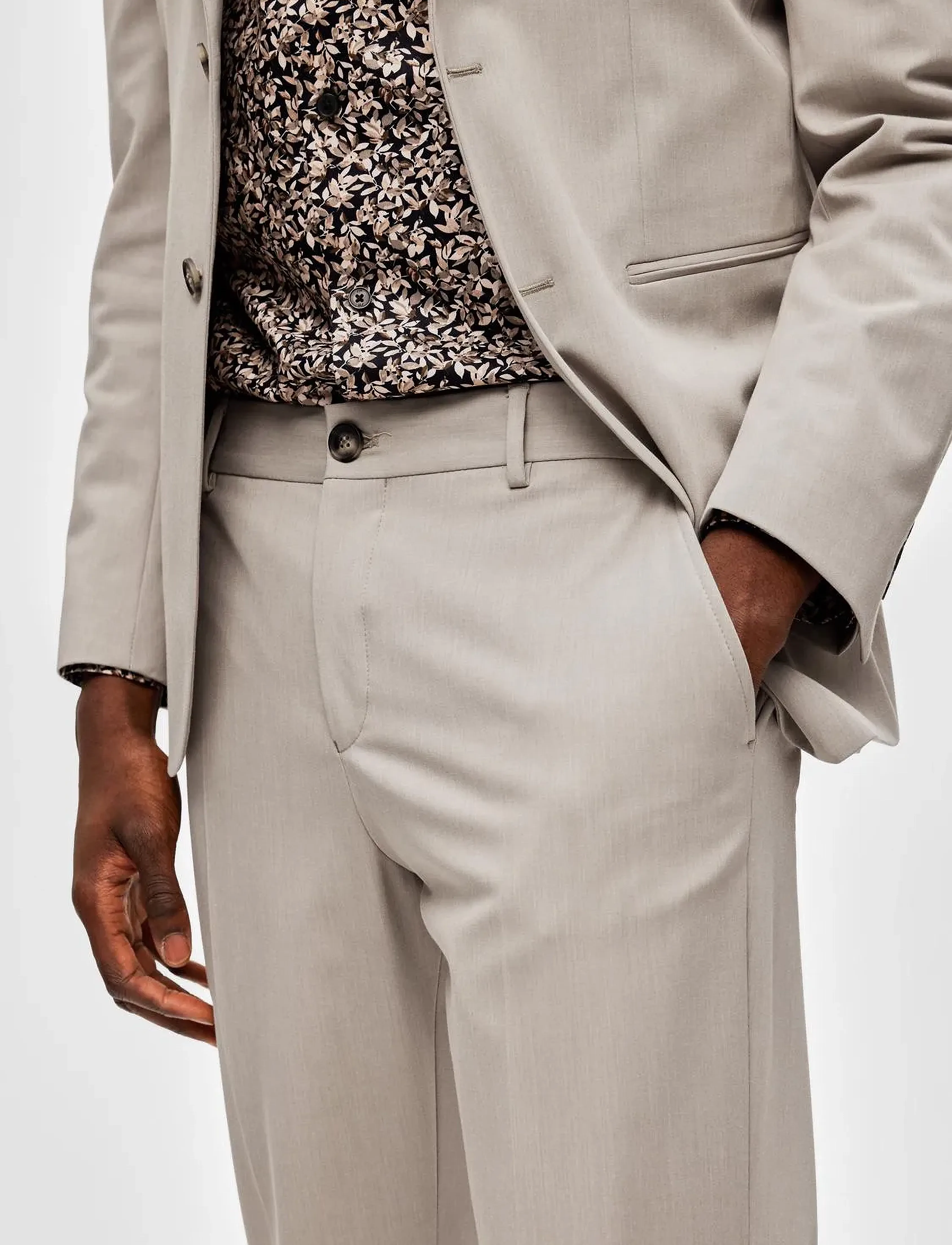Selected - SLMSLIM-LIAM TRS FLEX NOOS - habitbukser - plaza taupe - 5