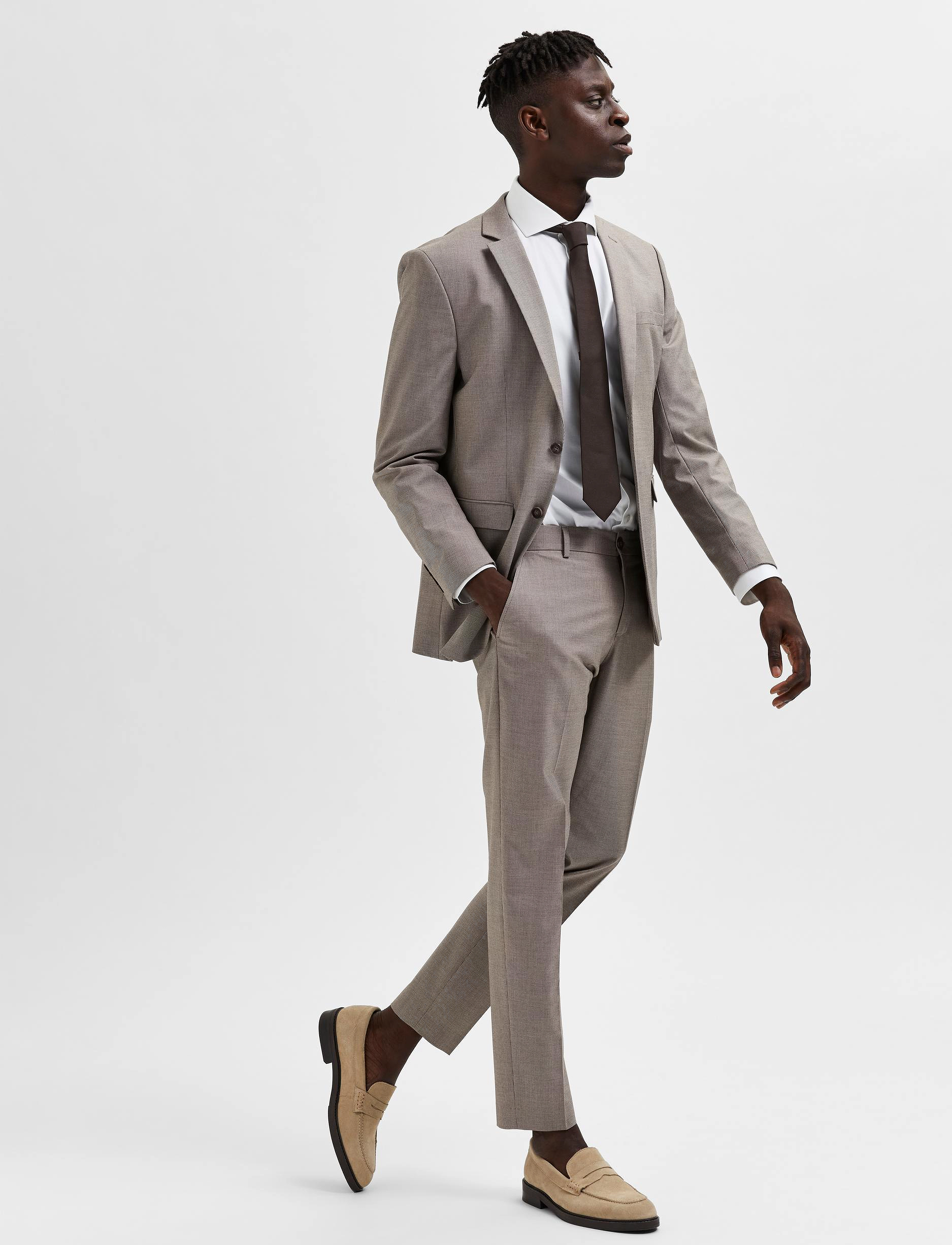 Selected Homme - SLHSLIM-LIAM BRWN HOUNDS TRS FLEX B NOOS - brownie - 5