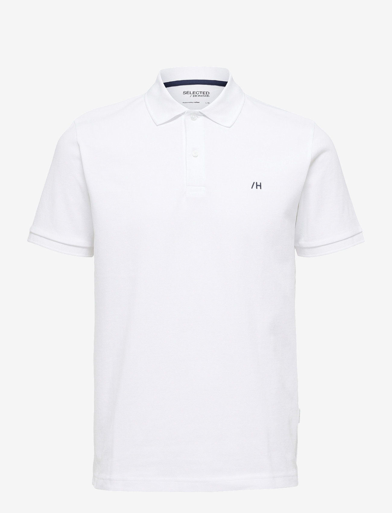 Selected Homme - SLHDANTE SS POLO NOOS - alhaisimmat hinnat - bright white - 0