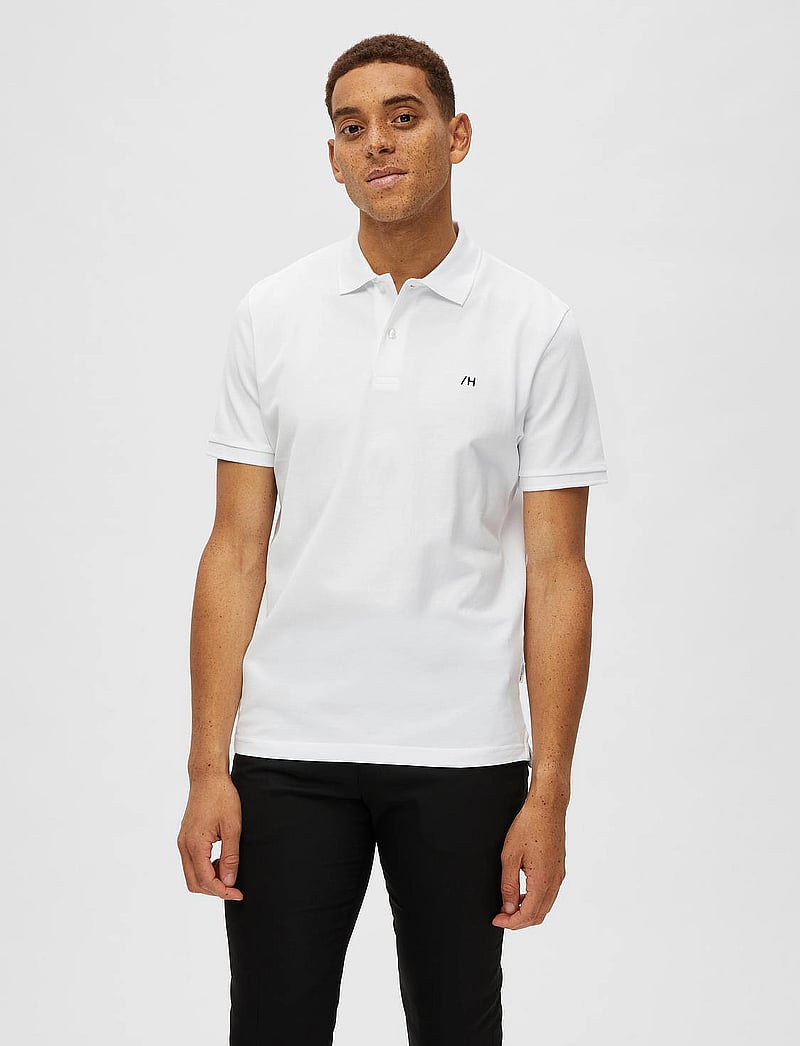 Selected - SLHDANTE SS POLO NOOS - lühikeste varrukatega polod - bright white - 0