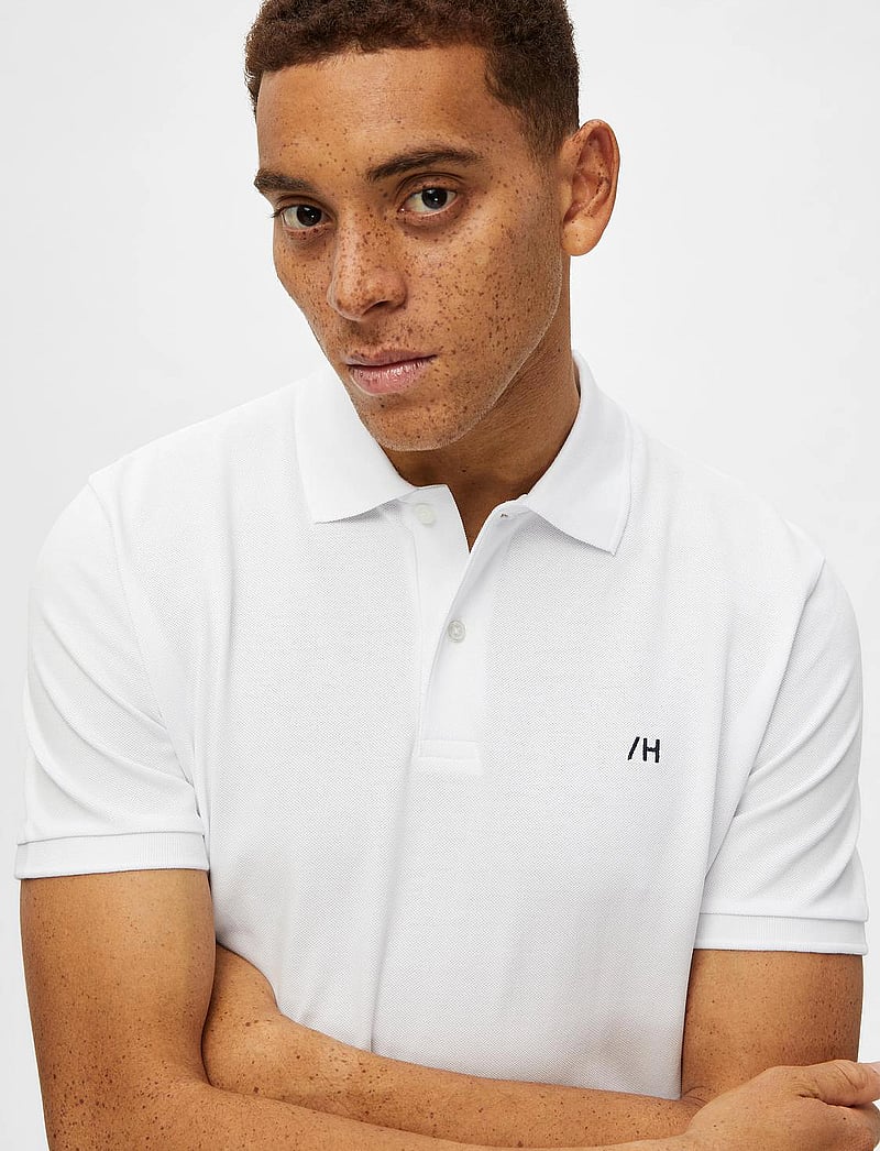 Selected - SLHDANTE SS POLO NOOS - lühikeste varrukatega polod - bright white - 4
