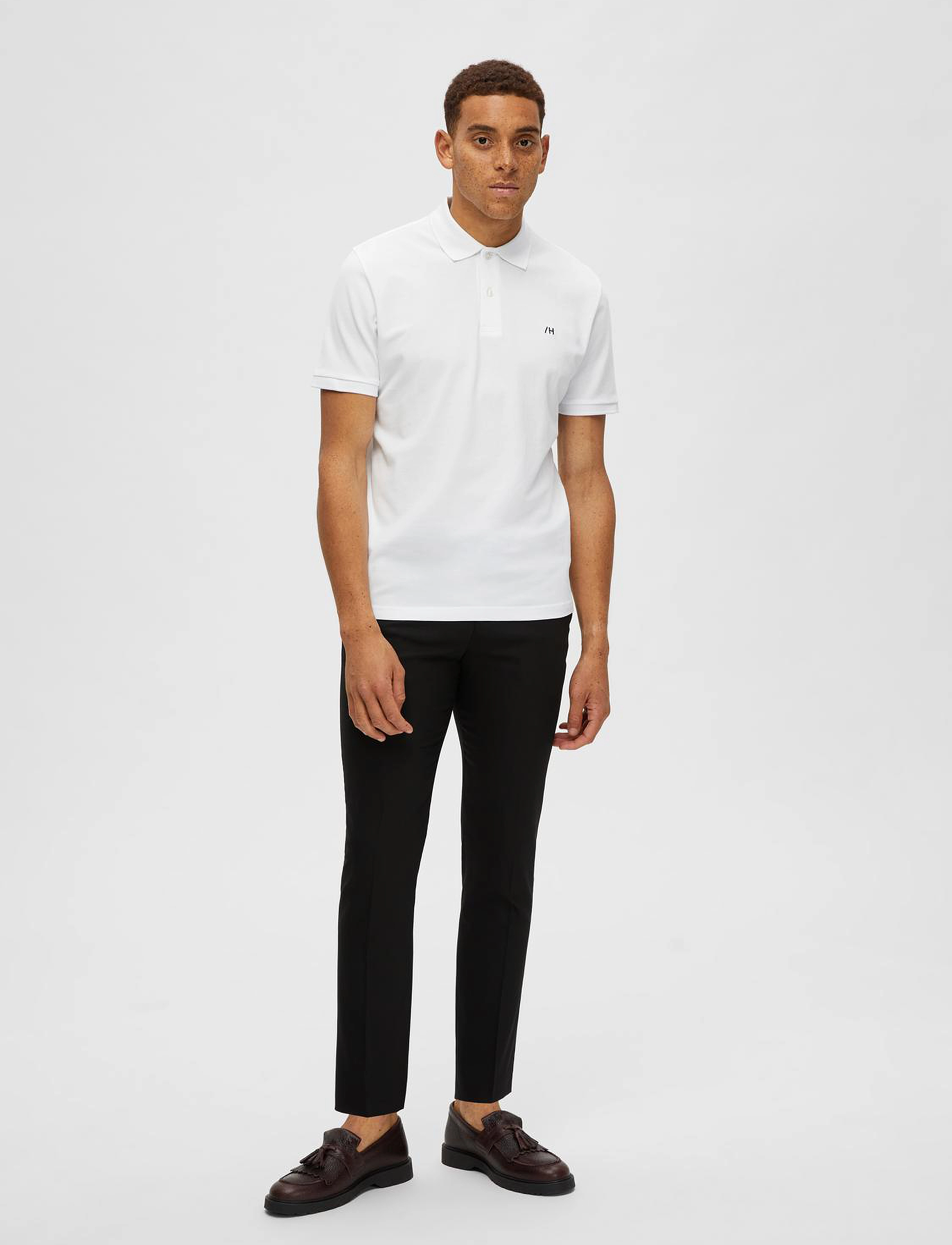 Selected - SLHDANTE SS POLO NOOS - bright white - 5