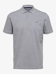 Selected Homme - SLHDANTE SS POLO NOOS - lowest prices - medium grey melange - 7
