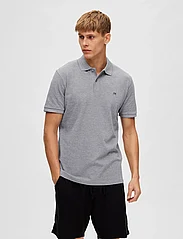 Selected Homme - SLHDANTE SS POLO NOOS - lowest prices - medium grey melange - 8