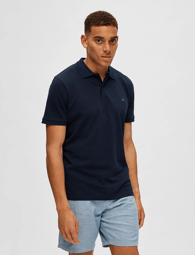 Selected - SLHDANTE SS POLO NOOS - kortærmede poloer - navy blazer - 0