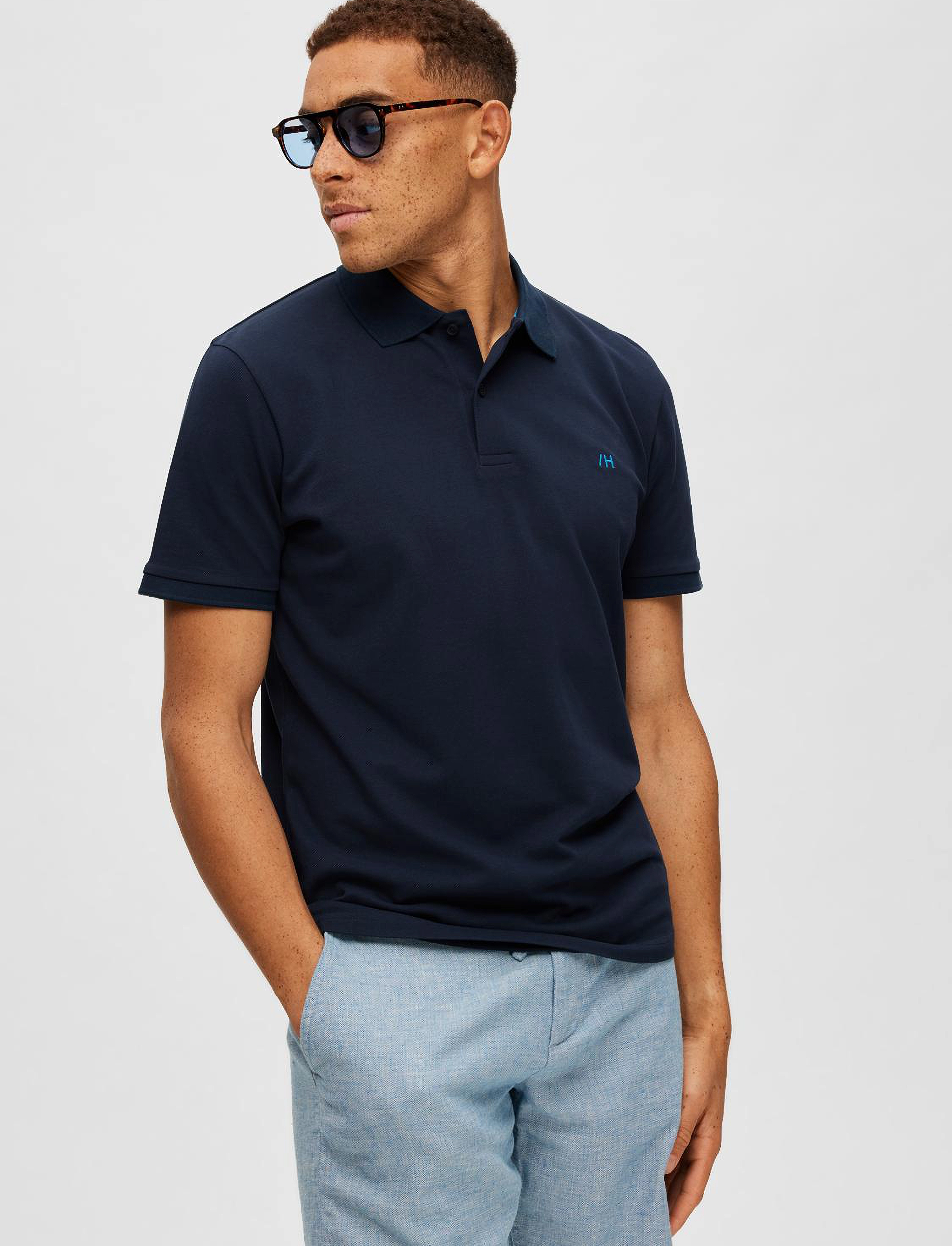 Selected - SLHDANTE SS POLO NOOS - polo krekli ar īsām piedurknēm - navy blazer - 4