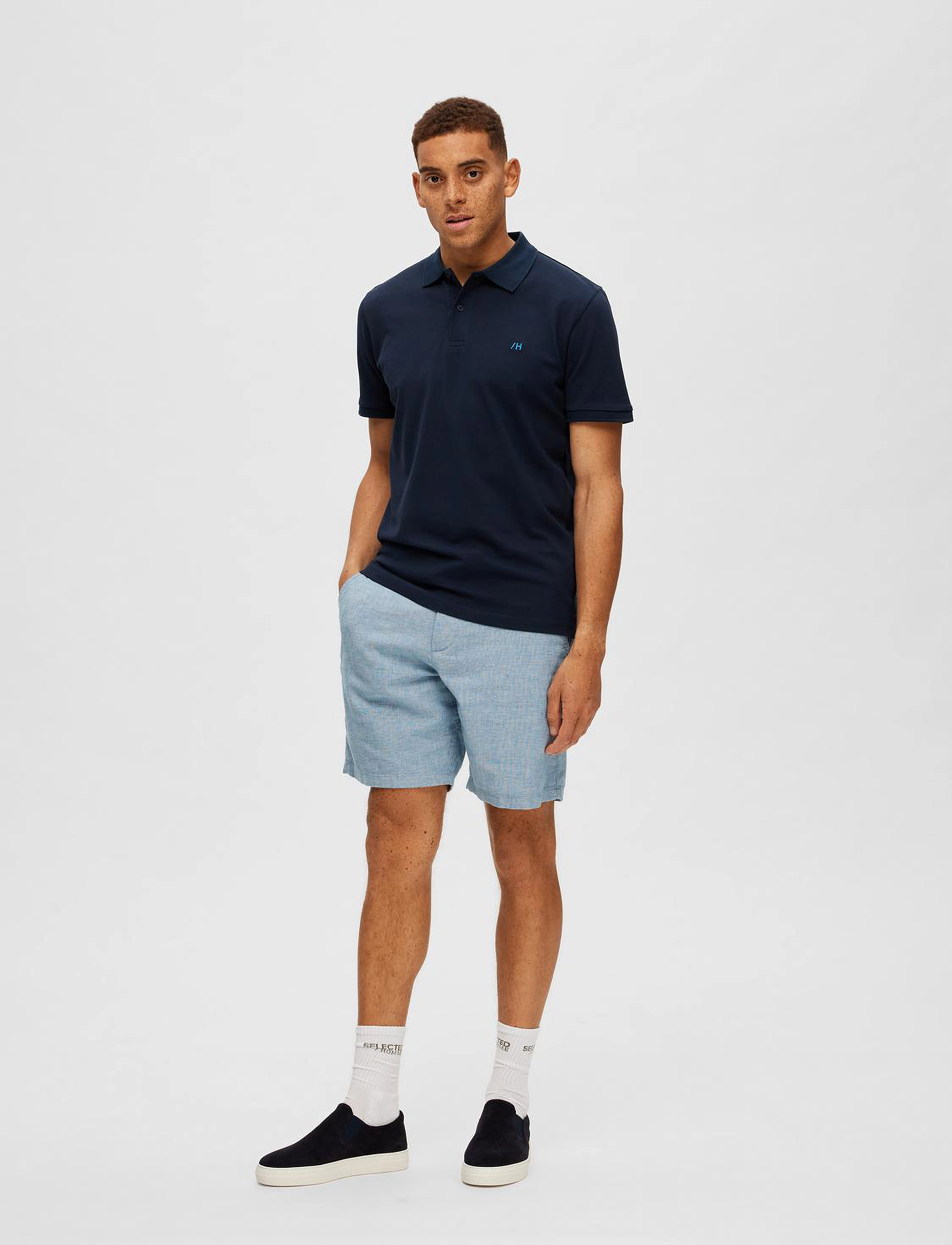Selected - SLHDANTE SS POLO NOOS - polo krekli ar īsām piedurknēm - navy blazer - 5