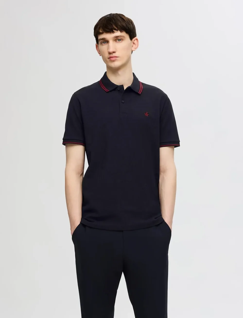 Selected - SLHDANTE SPORT SS POLO NOOS - lühikeste varrukatega polod - black - 0