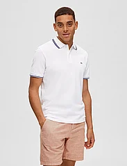 Selected Homme - SLHDANTE SPORT SS POLO NOOS - polo shirts - bright white - 2