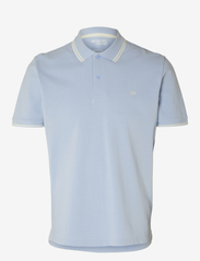 Selected Homme - SLHDANTE SPORT SS POLO NOOS - polo shirts - cashmere blue - 0