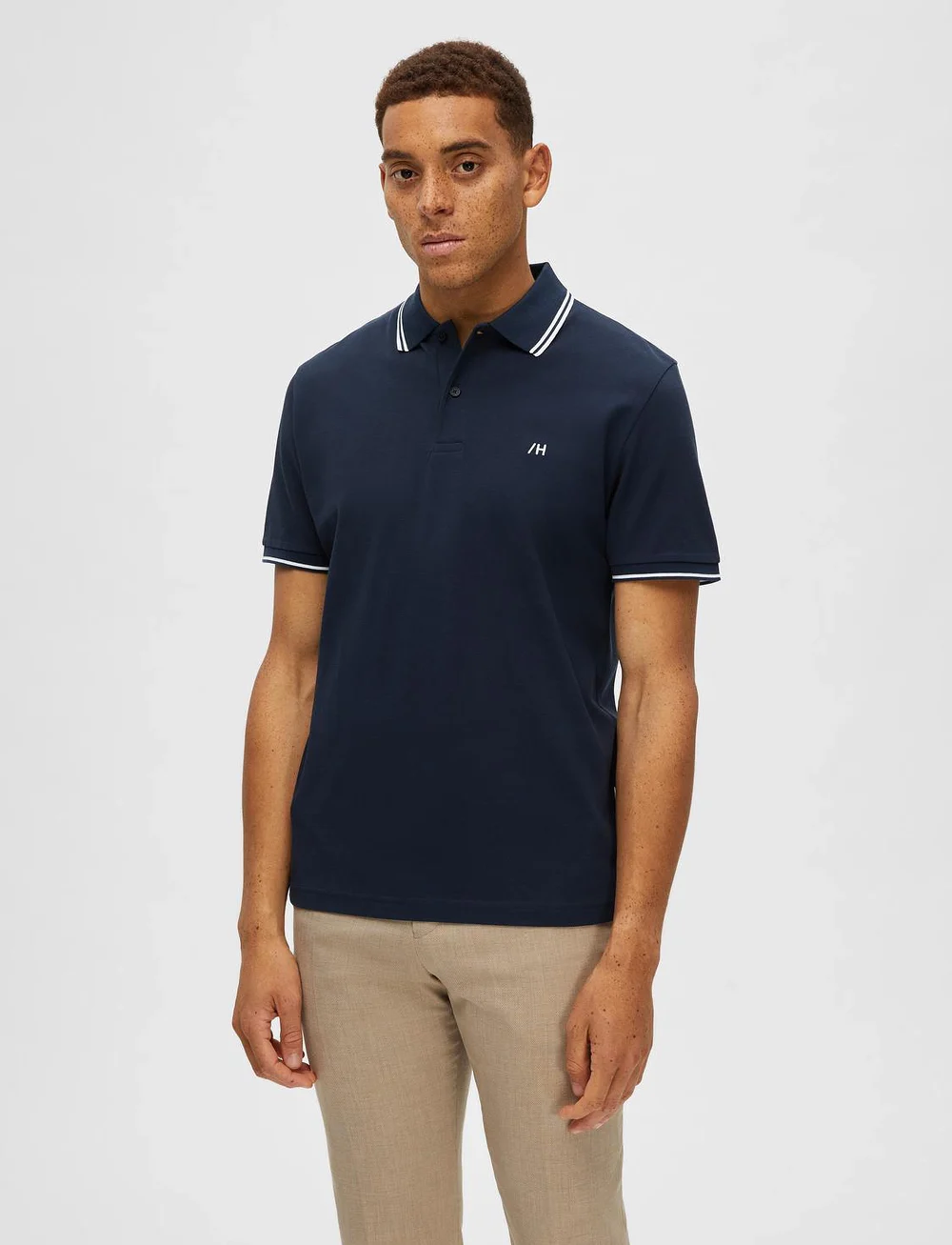 Selected - SLHDANTE SPORT SS POLO NOOS - lühikeste varrukatega polod - navy blazer - 0