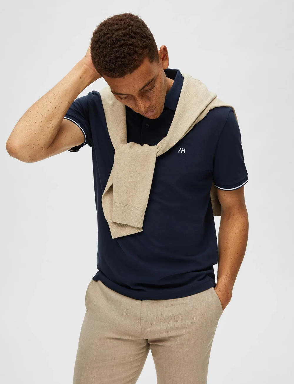 Selected - SLHDANTE SPORT SS POLO NOOS - lühikeste varrukatega polod - navy blazer - 5