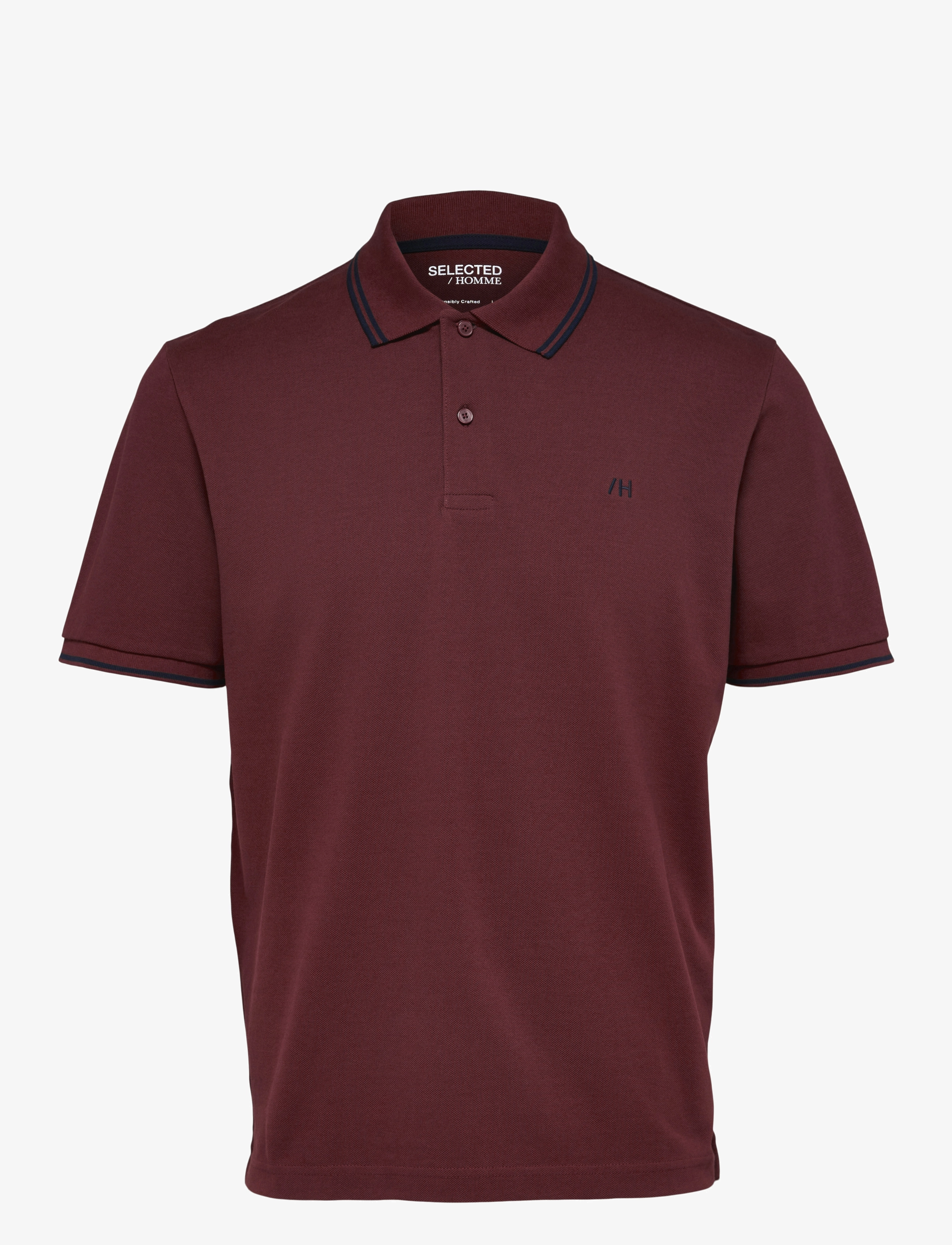 Selected SLHDANTE SPORT SS POLO NOOS - Kortermede - SYRAH / burgundy