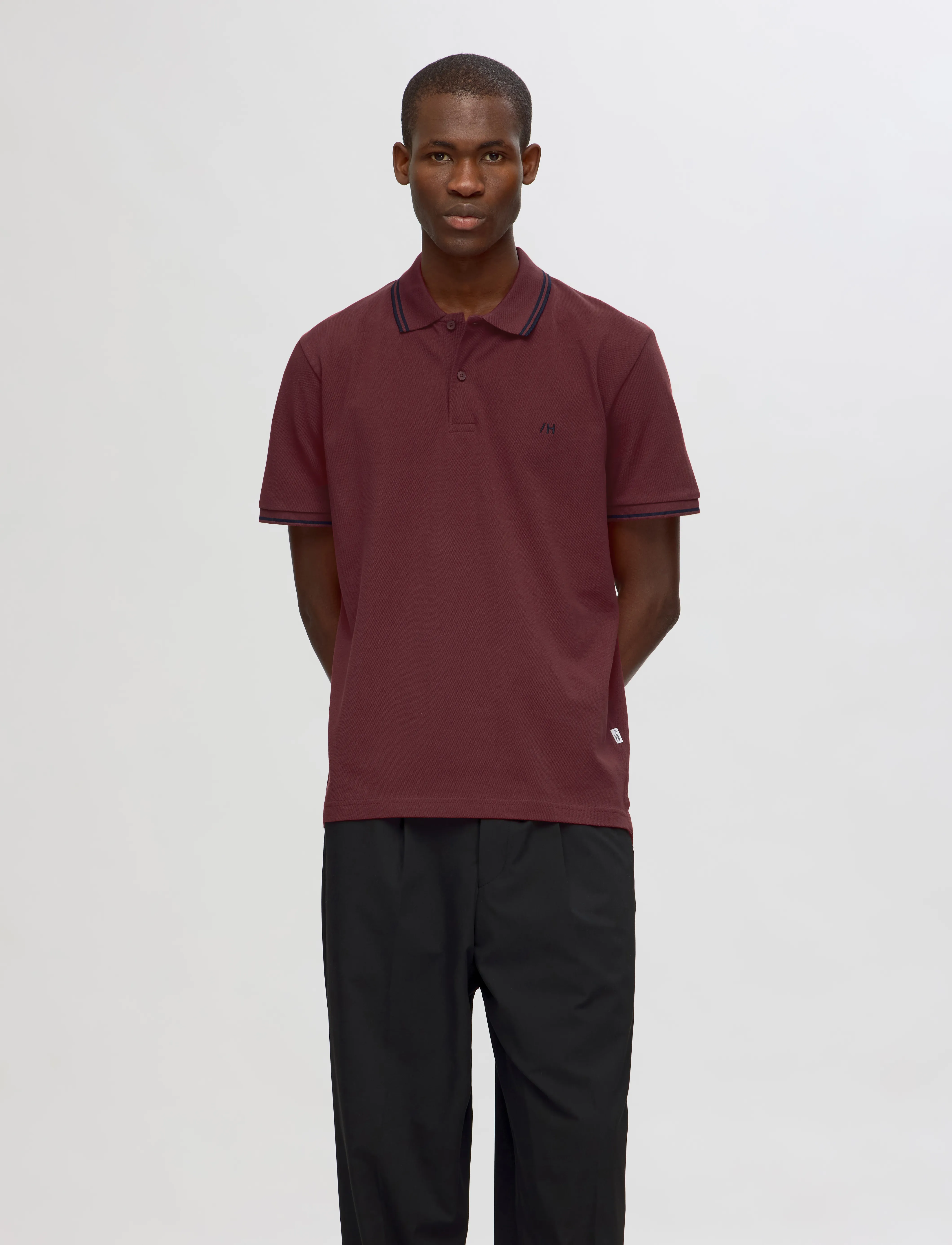 Selected Slhdante Sport Ss Polo Noos, S, Polos, Burgunderrot - Short-sleeved, Männerswear