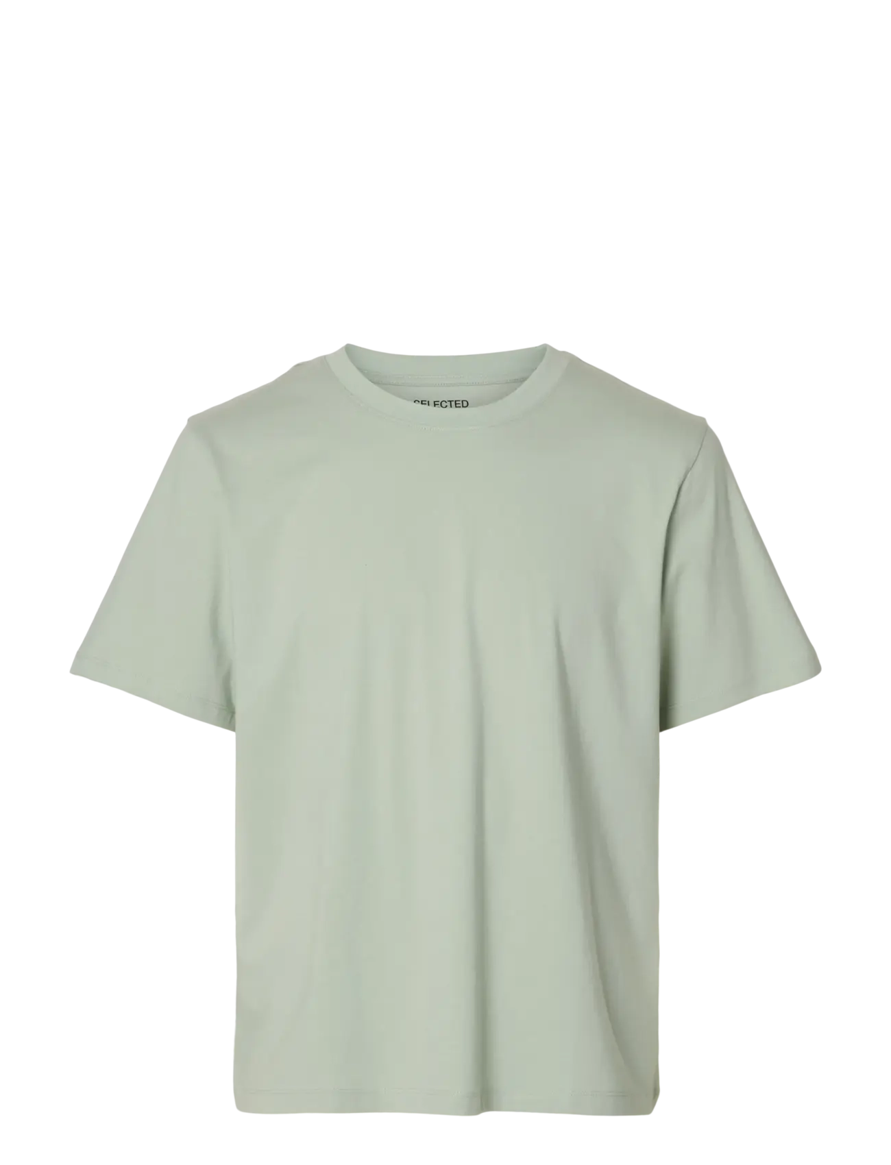 Selected SLHASPEN SS O-NECK TEE NOOS - T-shirts - AQUA GRAY / green