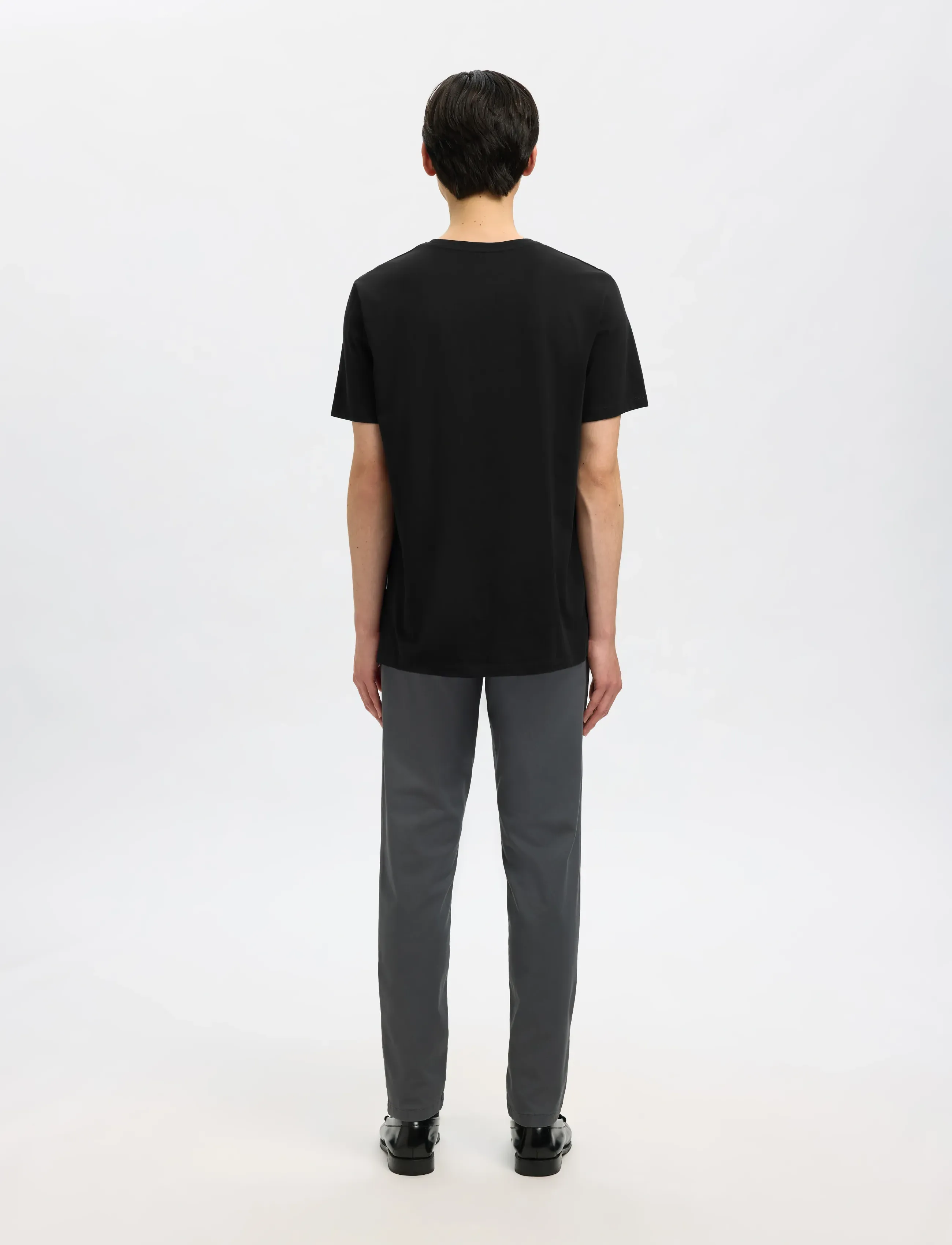 Selected - SLMASPEN SS O-NECK TEE NOOS - korte mouwen - black - 3