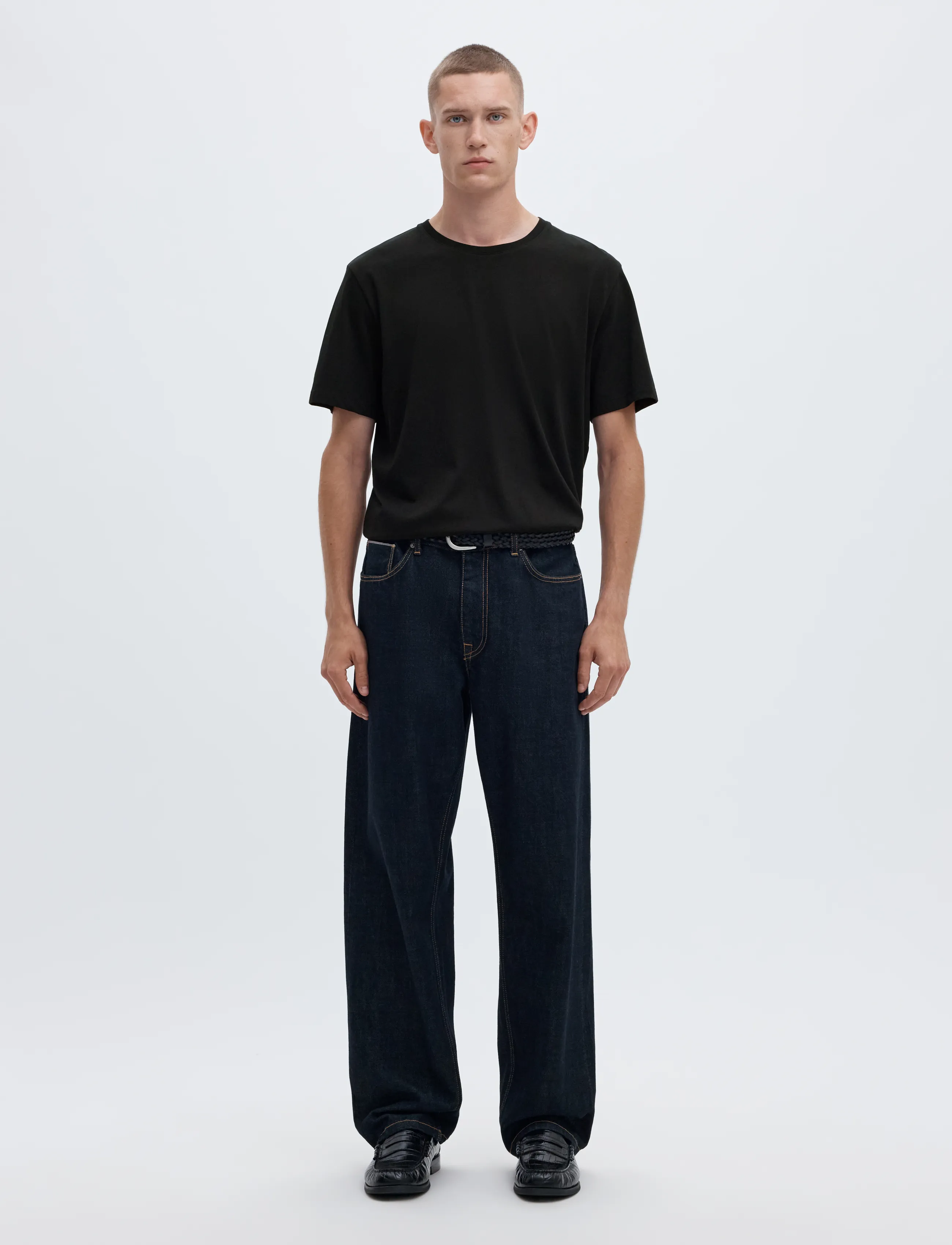 Selected - SLMASPEN SS O-NECK TEE NOOS - kortærmede t-shirts - black - 4