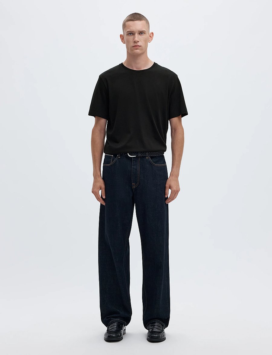 Selected - SLMASPEN SS O-NECK TEE NOOS - lühikeste varrukatega t-särgid - black - 4