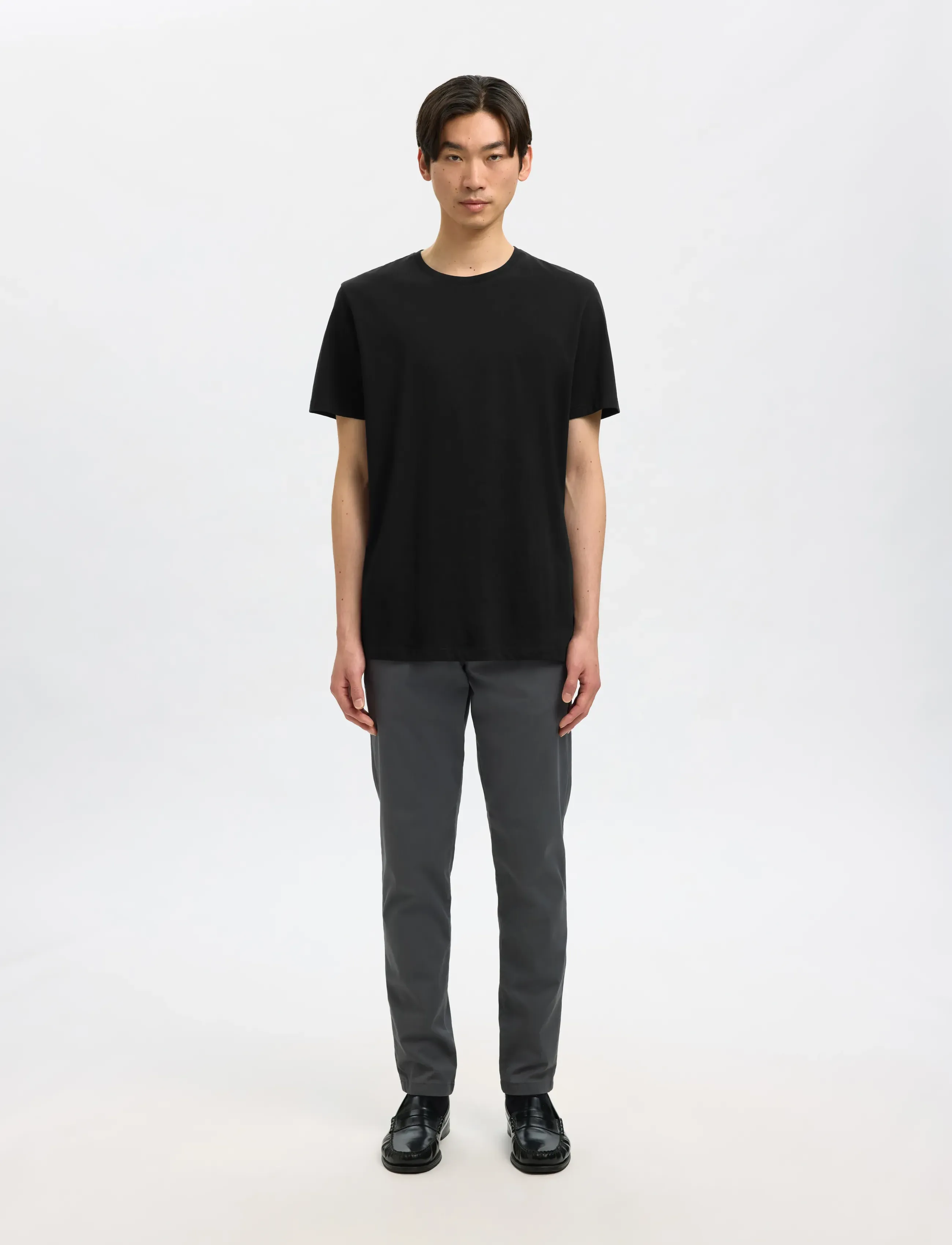 Selected - SLMASPEN SS O-NECK TEE NOOS - korte mouwen - black - 4