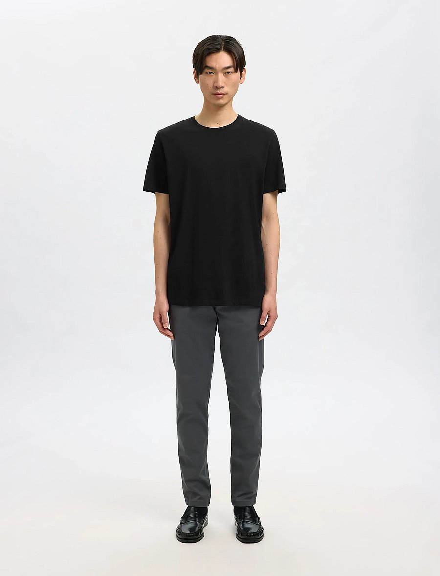 Selected - SLMASPEN SS O-NECK TEE NOOS - korte mouwen - black - 4