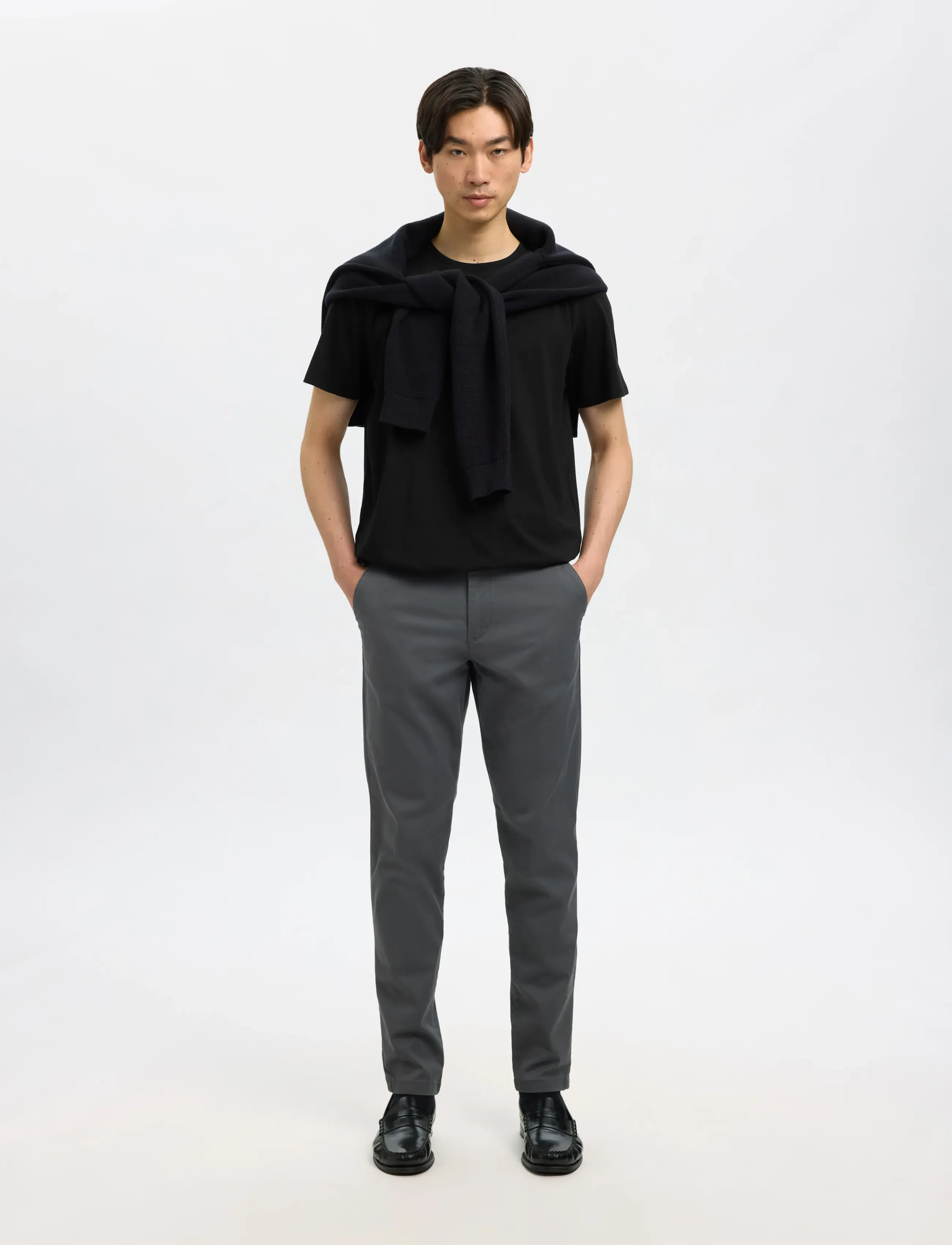 Selected - SLMASPEN SS O-NECK TEE NOOS - korte mouwen - black - 5