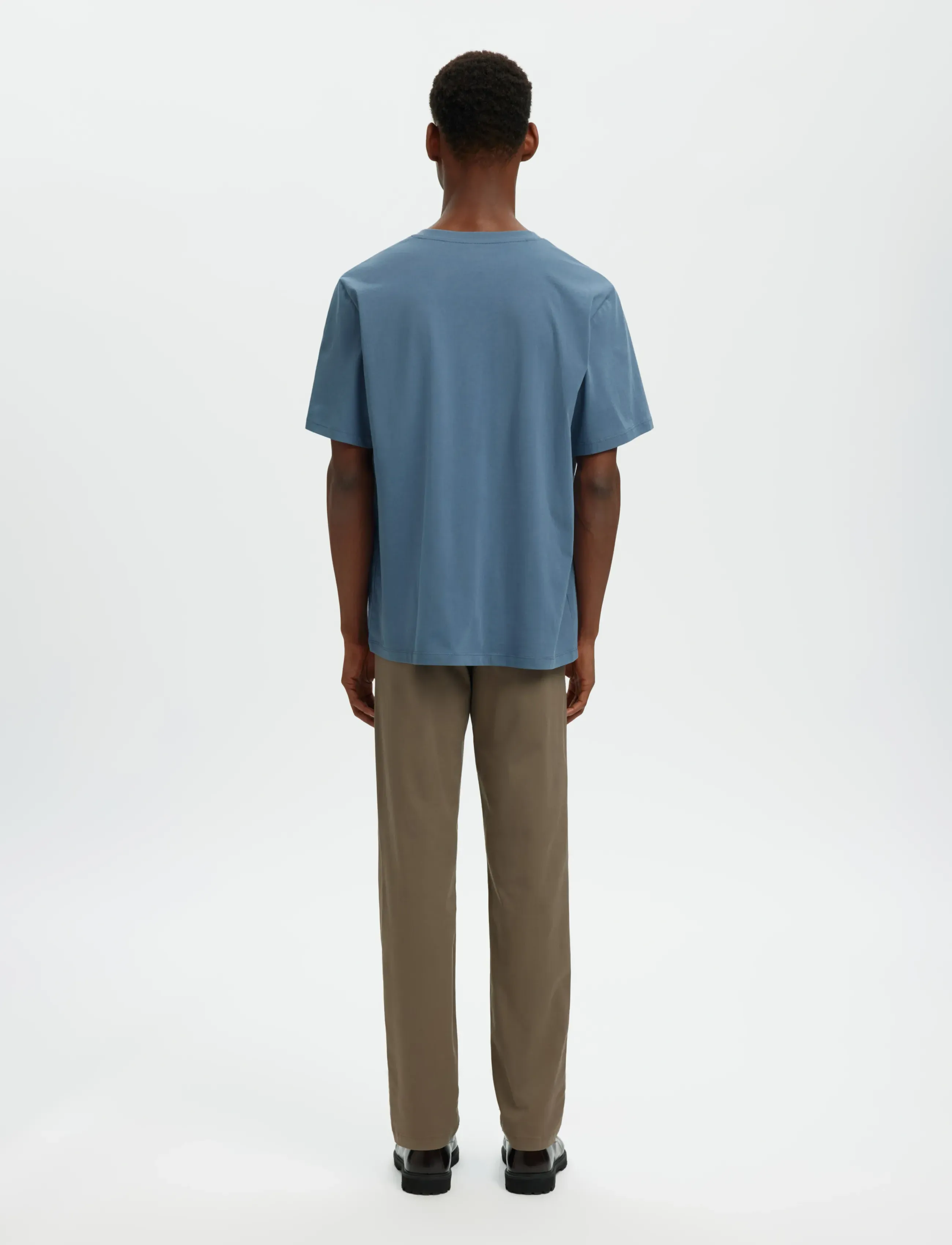 Selected - SLMASPEN SS O-NECK TEE NOOS - kortærmede t-shirts - blue mirage - 2