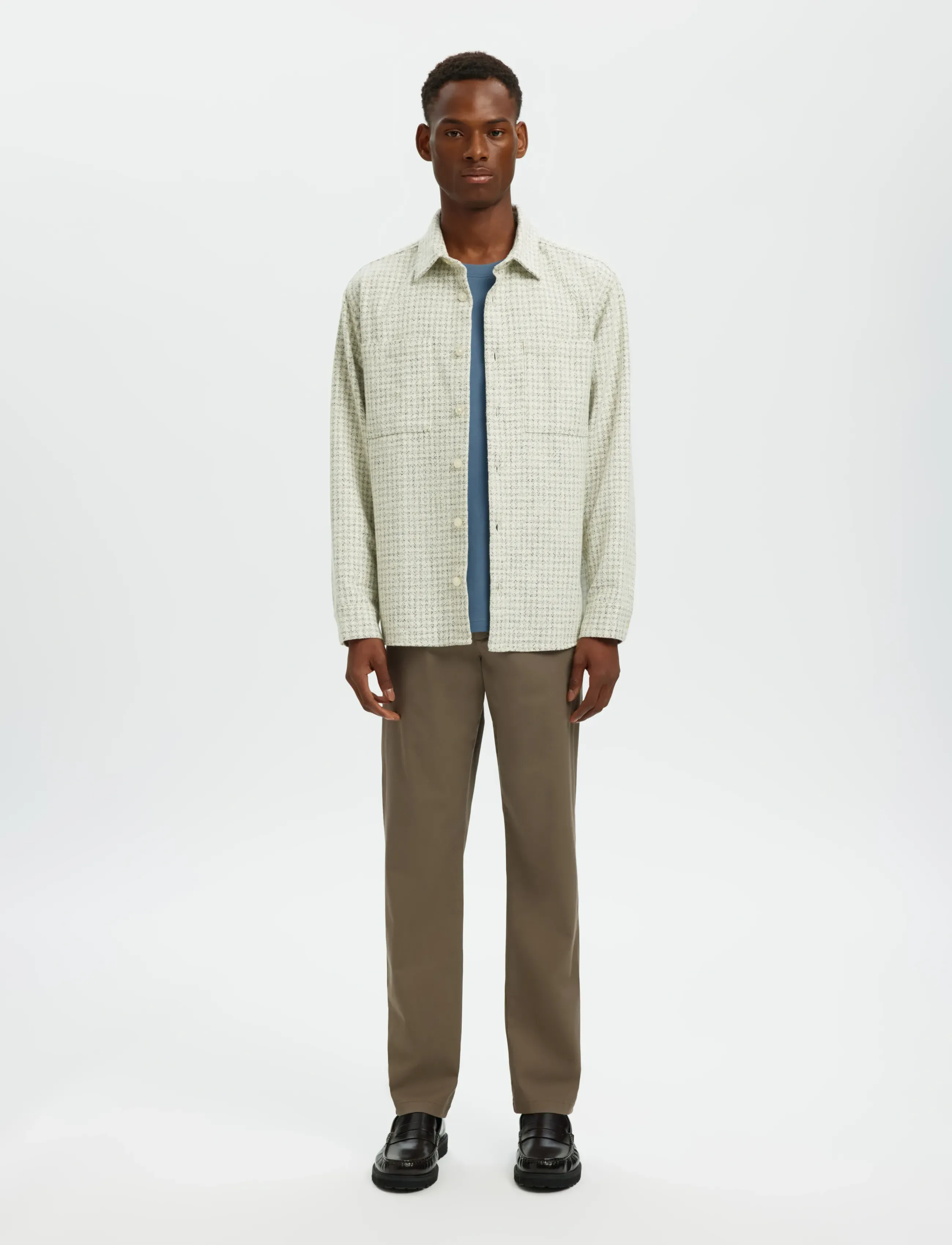 Selected - SLMASPEN SS O-NECK TEE NOOS - kortærmede t-shirts - blue mirage - 5