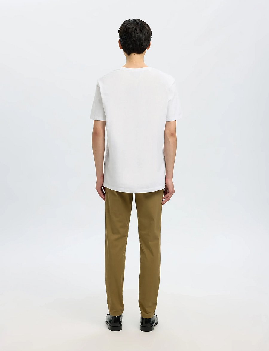 Selected - SLMASPEN SS O-NECK TEE NOOS - krótki rękaw - bright white - 3