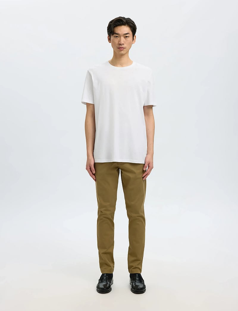 Selected - SLMASPEN SS O-NECK TEE NOOS - t-shirts à manches courtes - bright white - 4