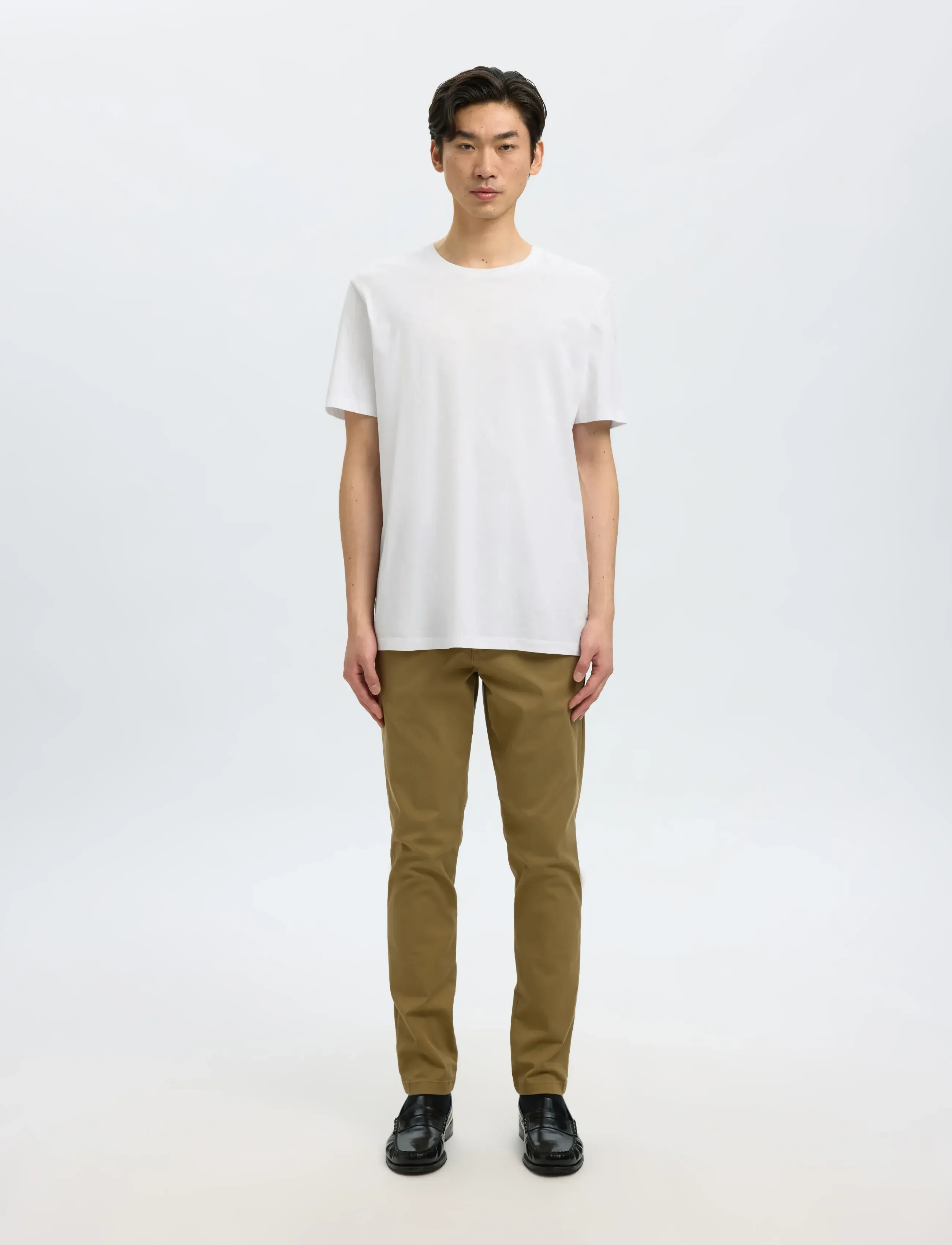 Selected - SLMASPEN SS O-NECK TEE NOOS - krótki rękaw - bright white - 4