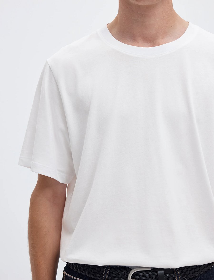 Selected - SLMASPEN SS O-NECK TEE NOOS - kurzärmelige t-shirts - bright white - 5