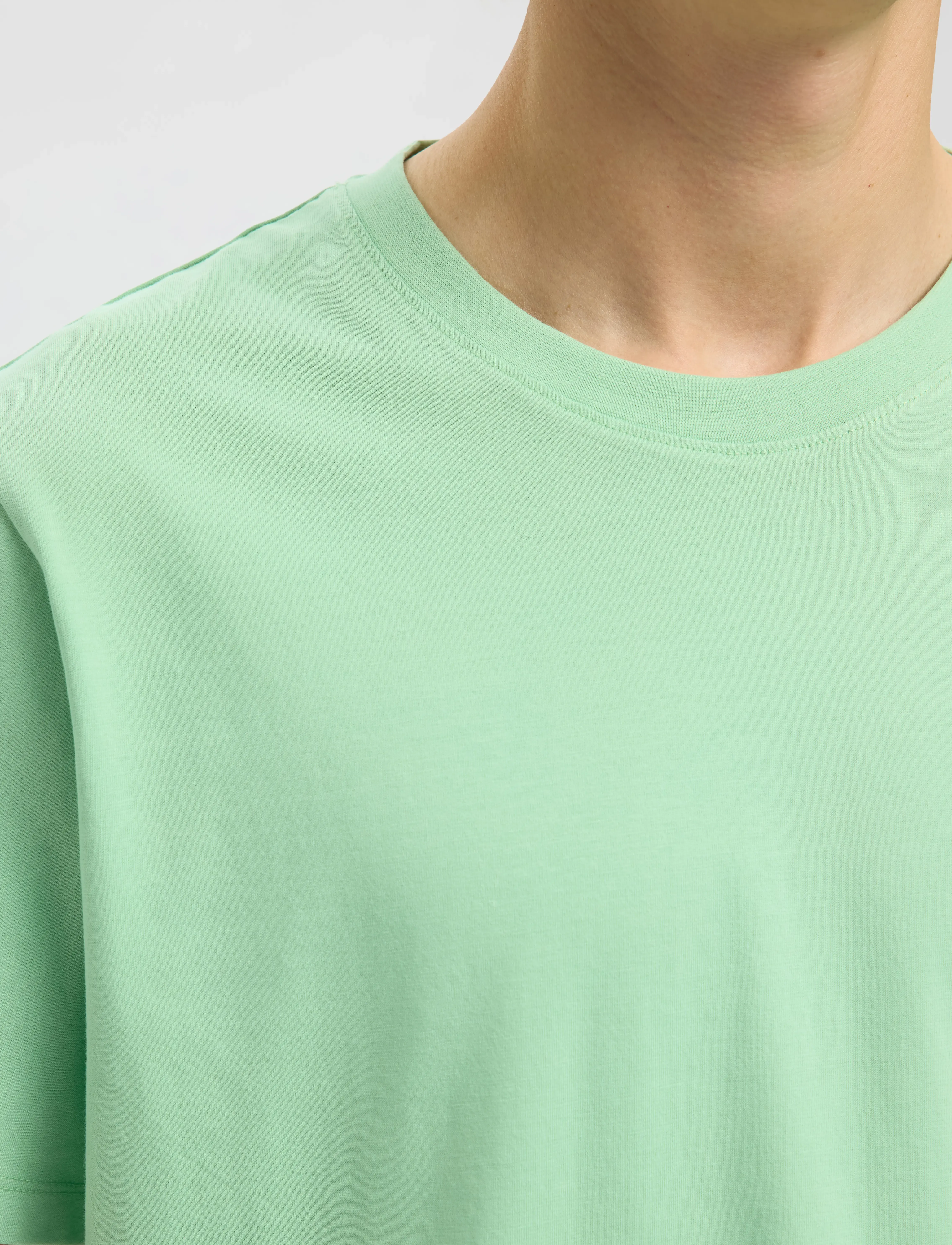Selected - SLMASPEN SS O-NECK TEE NOOS - kortærmede t-shirts - hemlock - 5