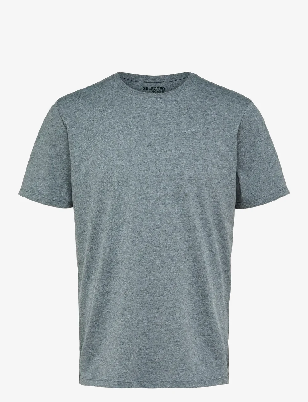 Selected - SLHASPEN SS O-NECK TEE NOOS - korte mouwen - medium grey melange - 1