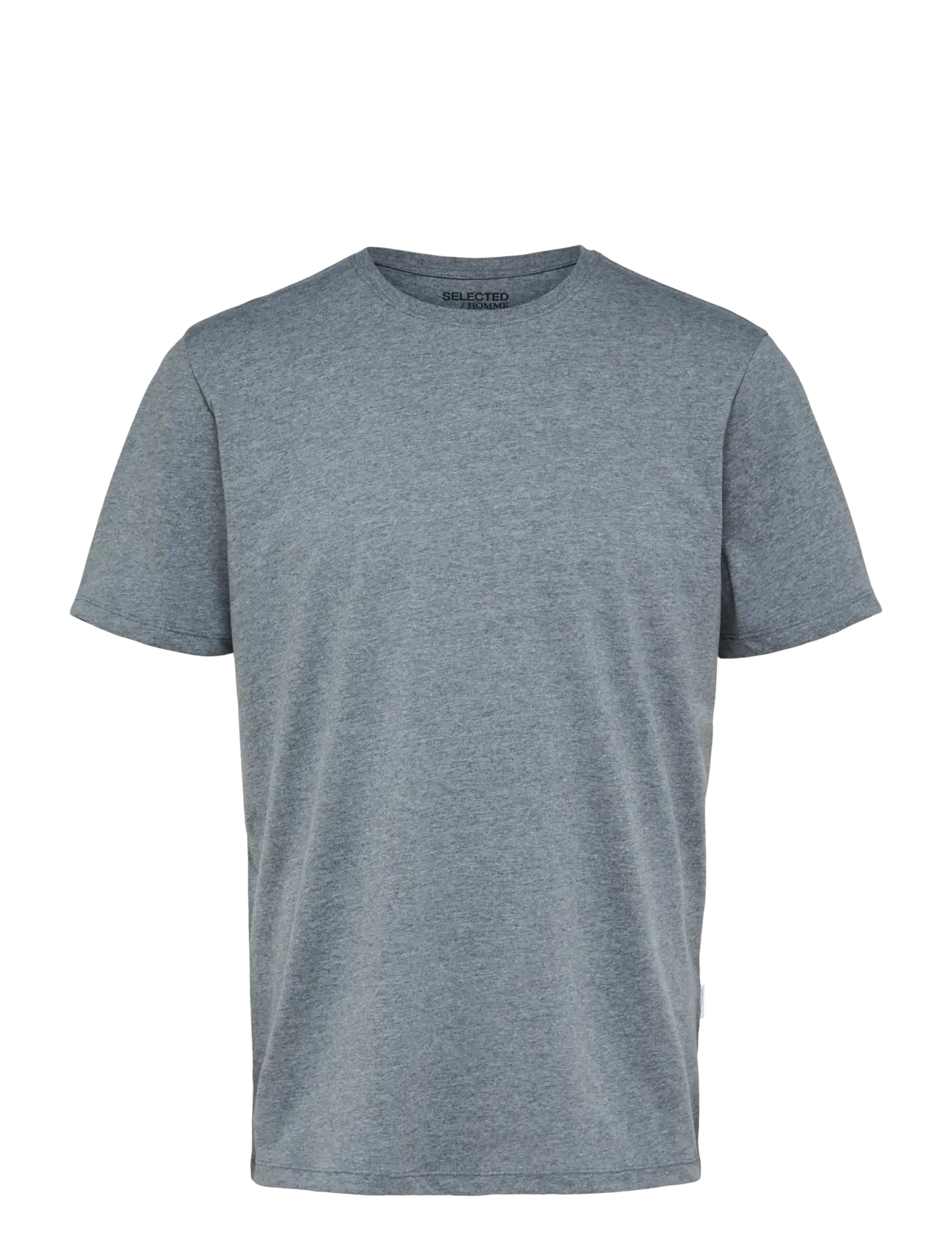 Selected SLHASPEN SS O-NECK TEE NOOS - T-shirts - MEDIUM GREY MELANGE / grey