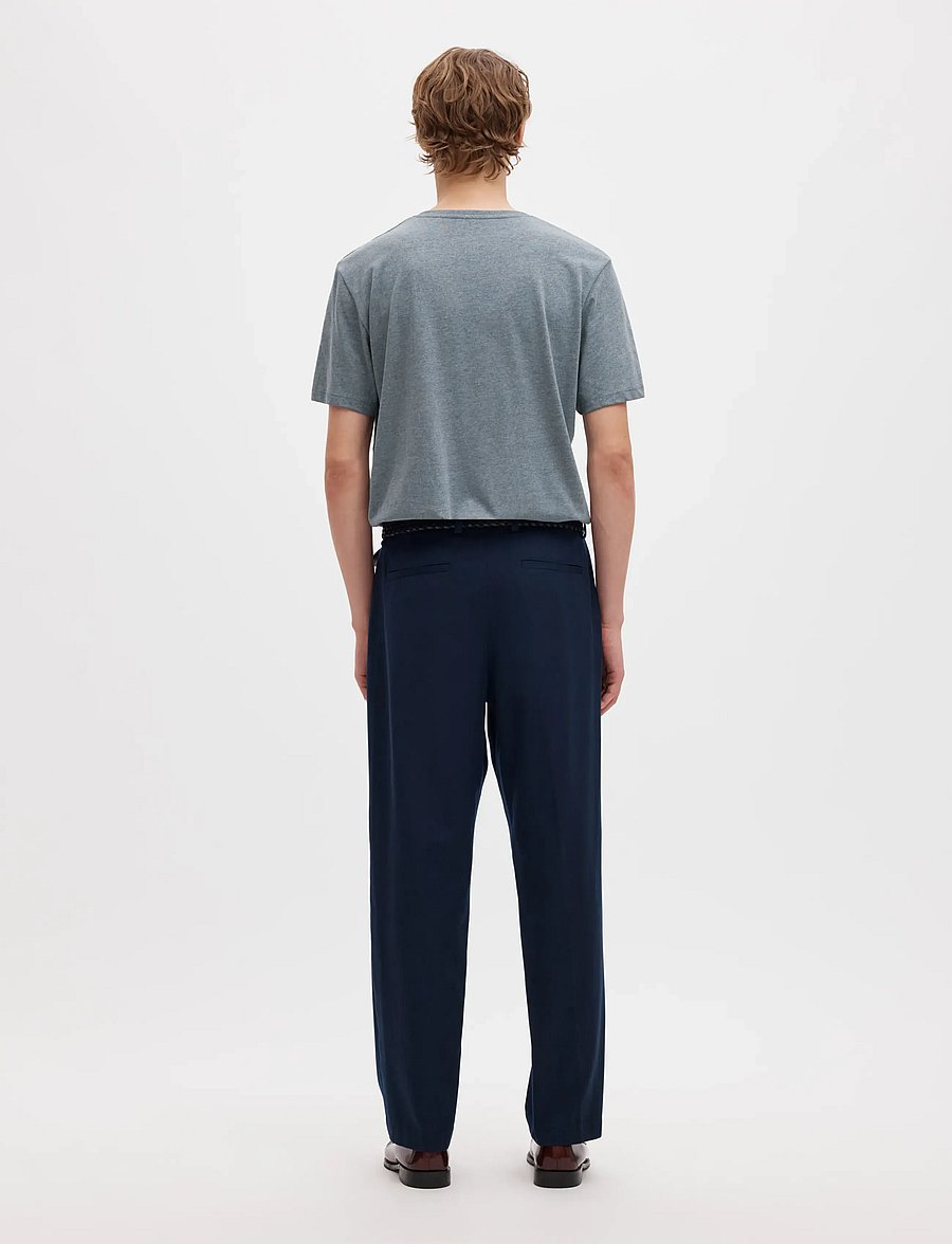 Selected - SLMASPEN SS O-NECK TEE NOOS - kurzärmelige t-shirts - medium grey melange - 2