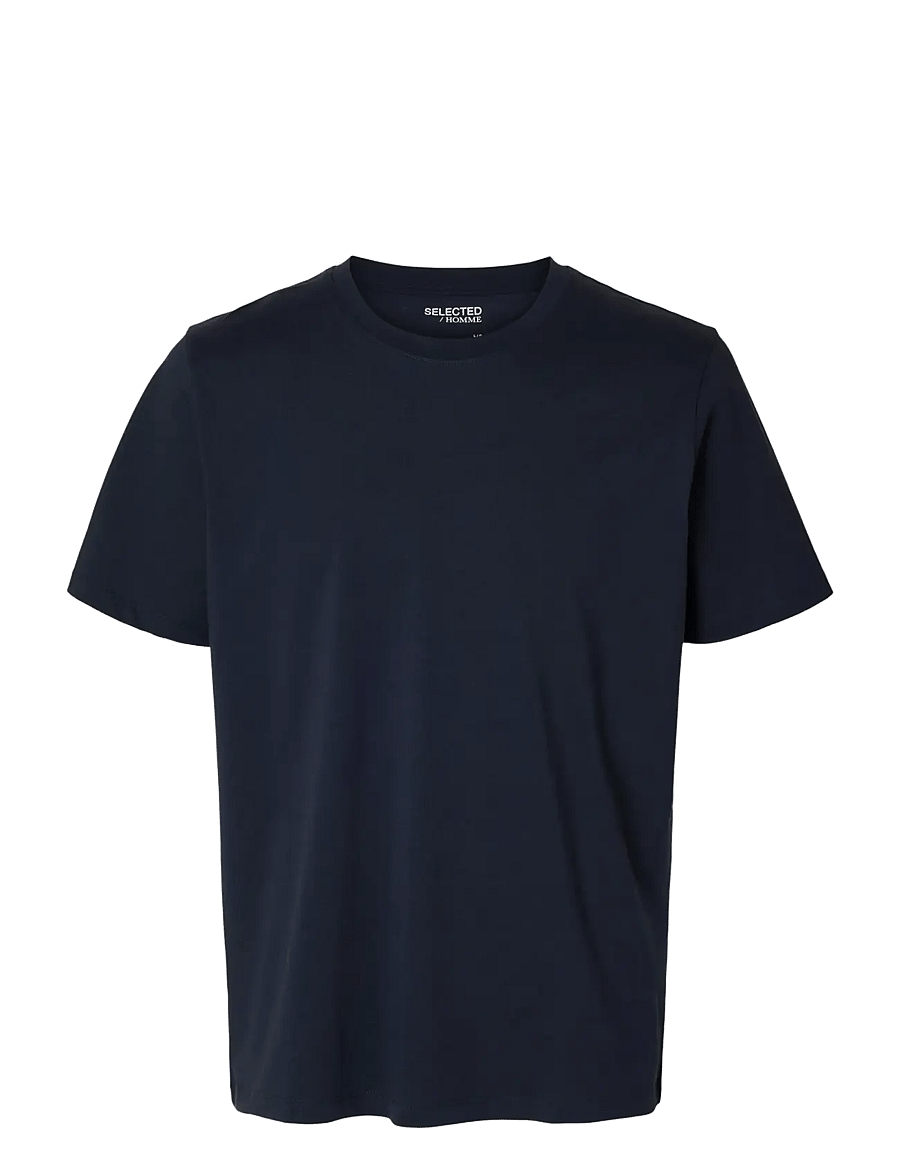 Selected - SLMASPEN SS O-NECK TEE NOOS - lühikeste varrukatega t-särgid - navy blazer - 1