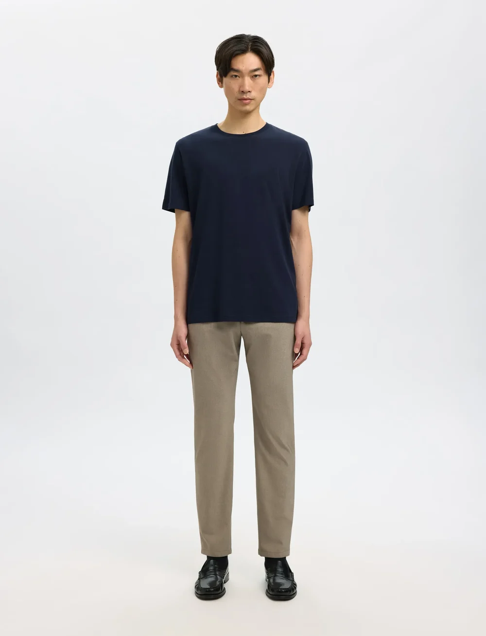 Selected - SLHASPEN SS O-NECK TEE NOOS - kortærmede t-shirts - navy blazer - 0