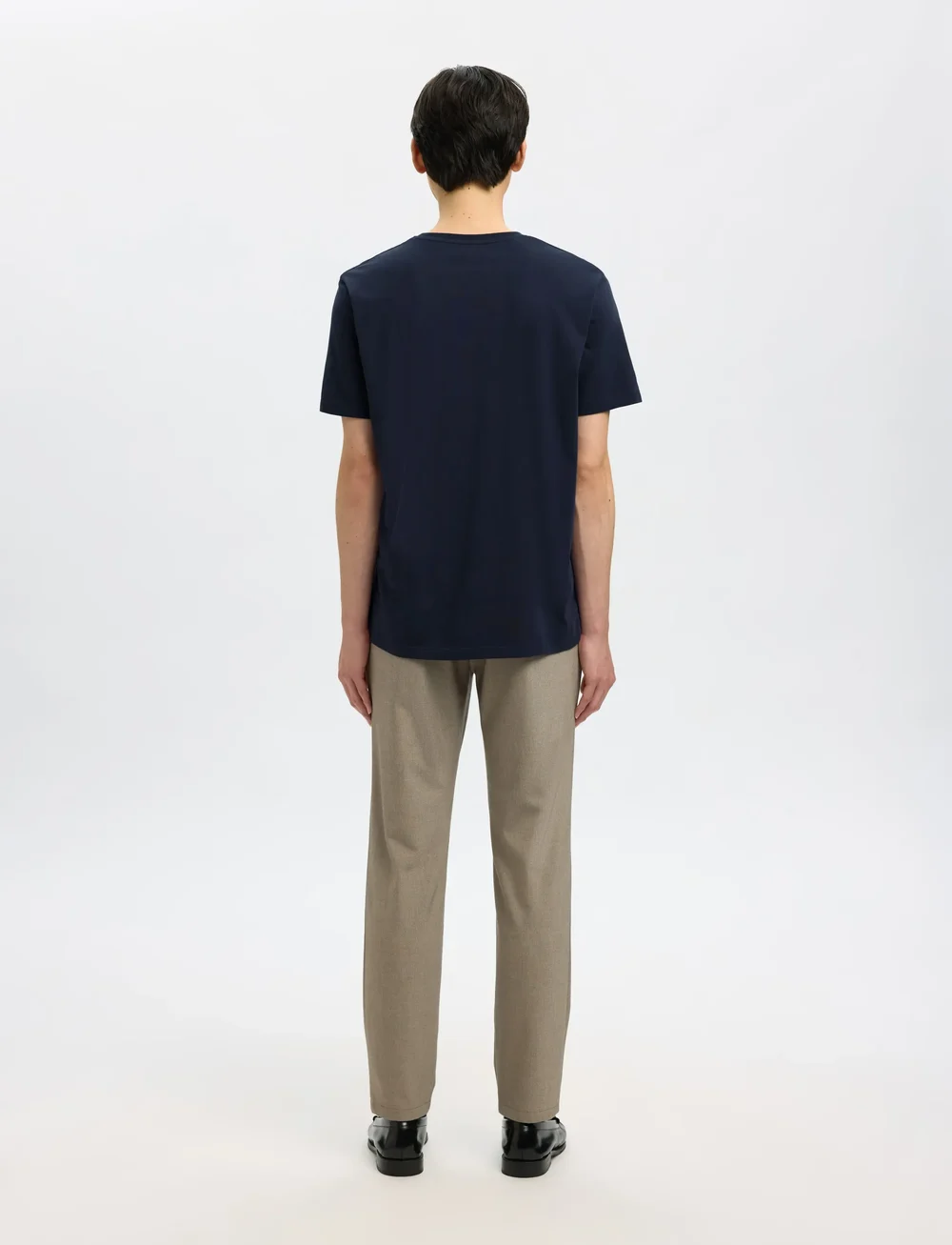 Selected - SLHASPEN SS O-NECK TEE NOOS - kortærmede t-shirts - navy blazer - 3