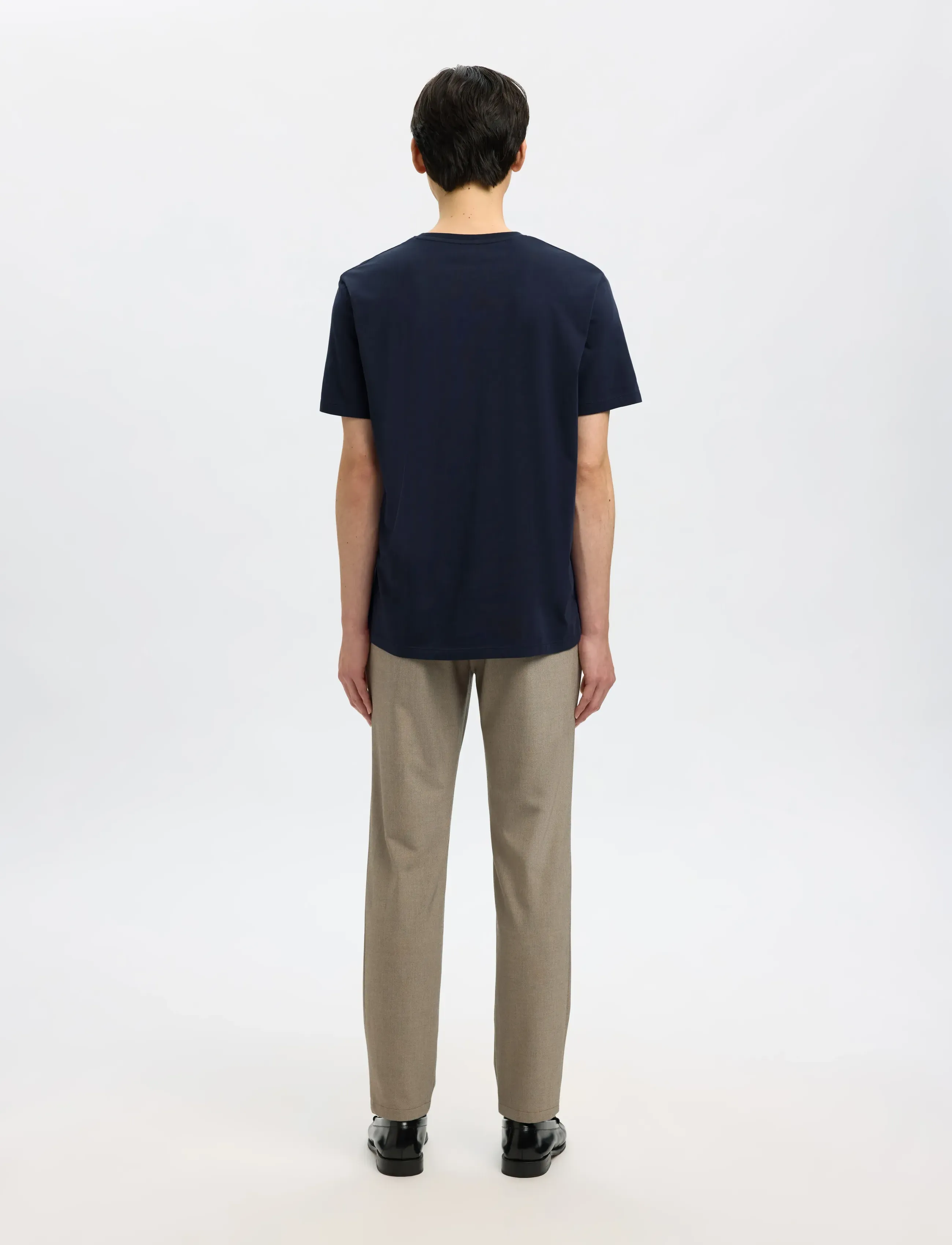 Selected - SLMASPEN SS O-NECK TEE NOOS - kortærmede t-shirts - navy blazer - 3