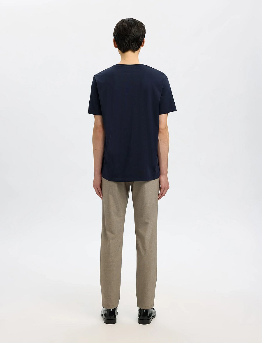 Selected - SLMASPEN SS O-NECK TEE NOOS - lühikeste varrukatega t-särgid - navy blazer - 3