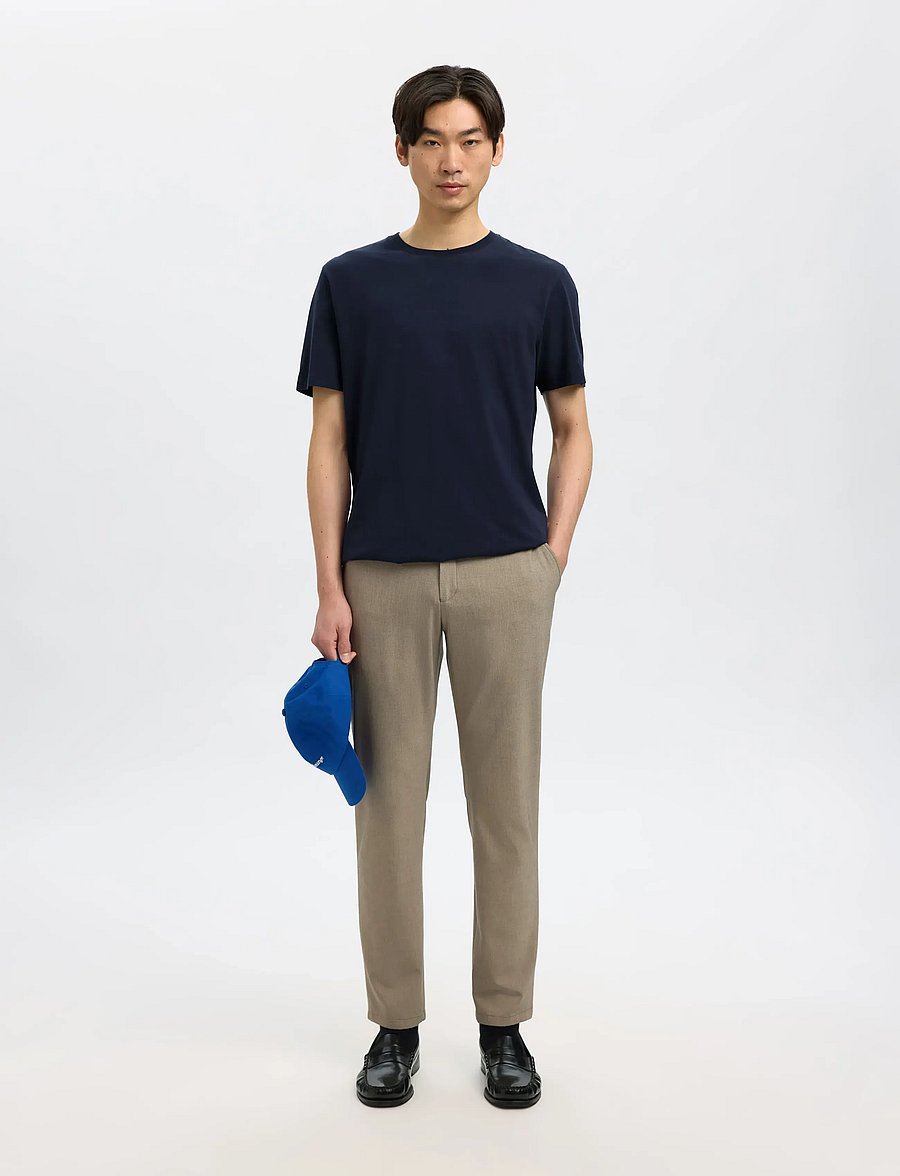 Selected - SLMASPEN SS O-NECK TEE NOOS - lühikeste varrukatega t-särgid - navy blazer - 4