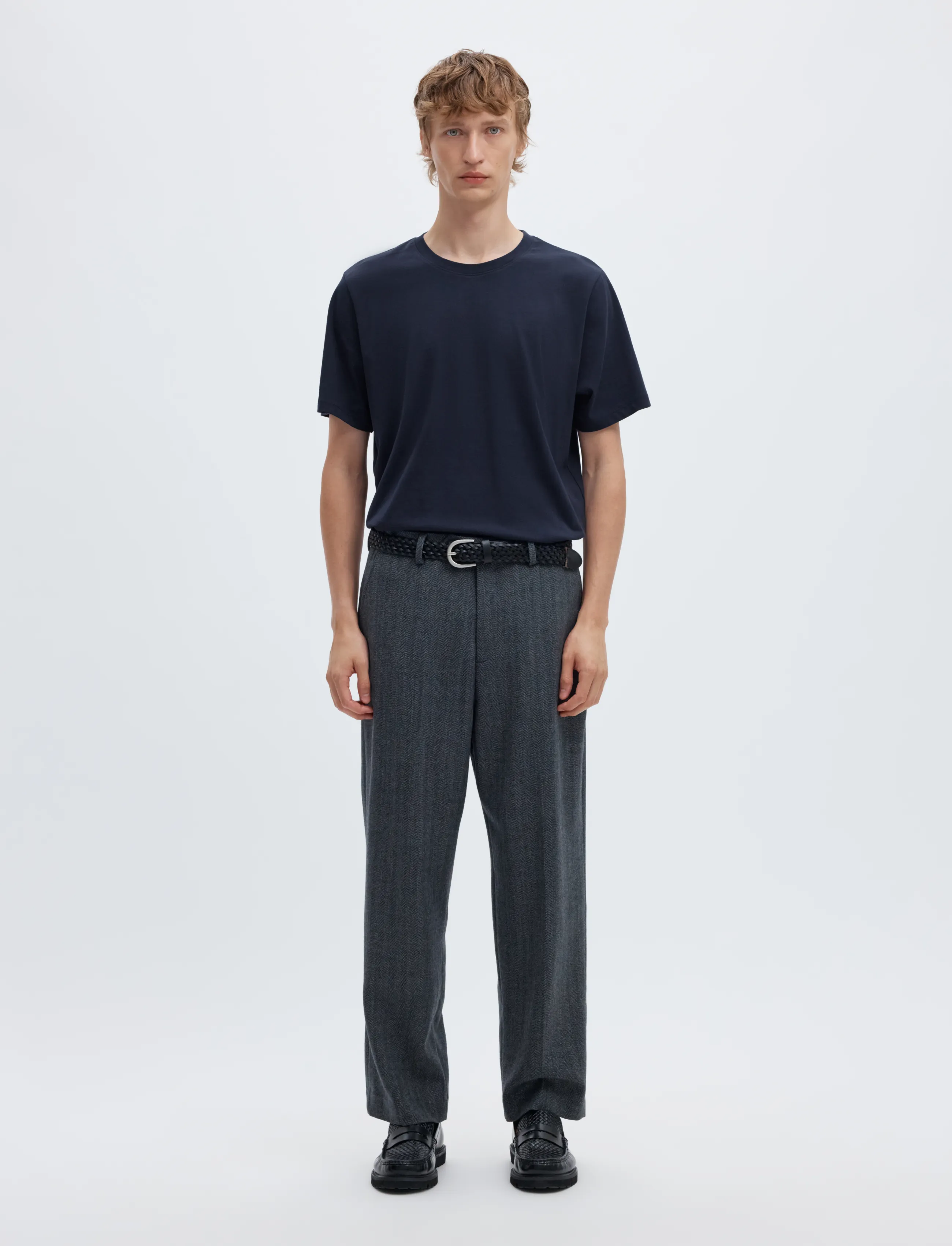 Selected - SLMASPEN SS O-NECK TEE NOOS - kortærmede t-shirts - navy blazer - 4