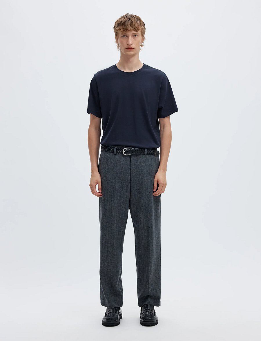 Selected - SLMASPEN SS O-NECK TEE NOOS - lühikeste varrukatega t-särgid - navy blazer - 4