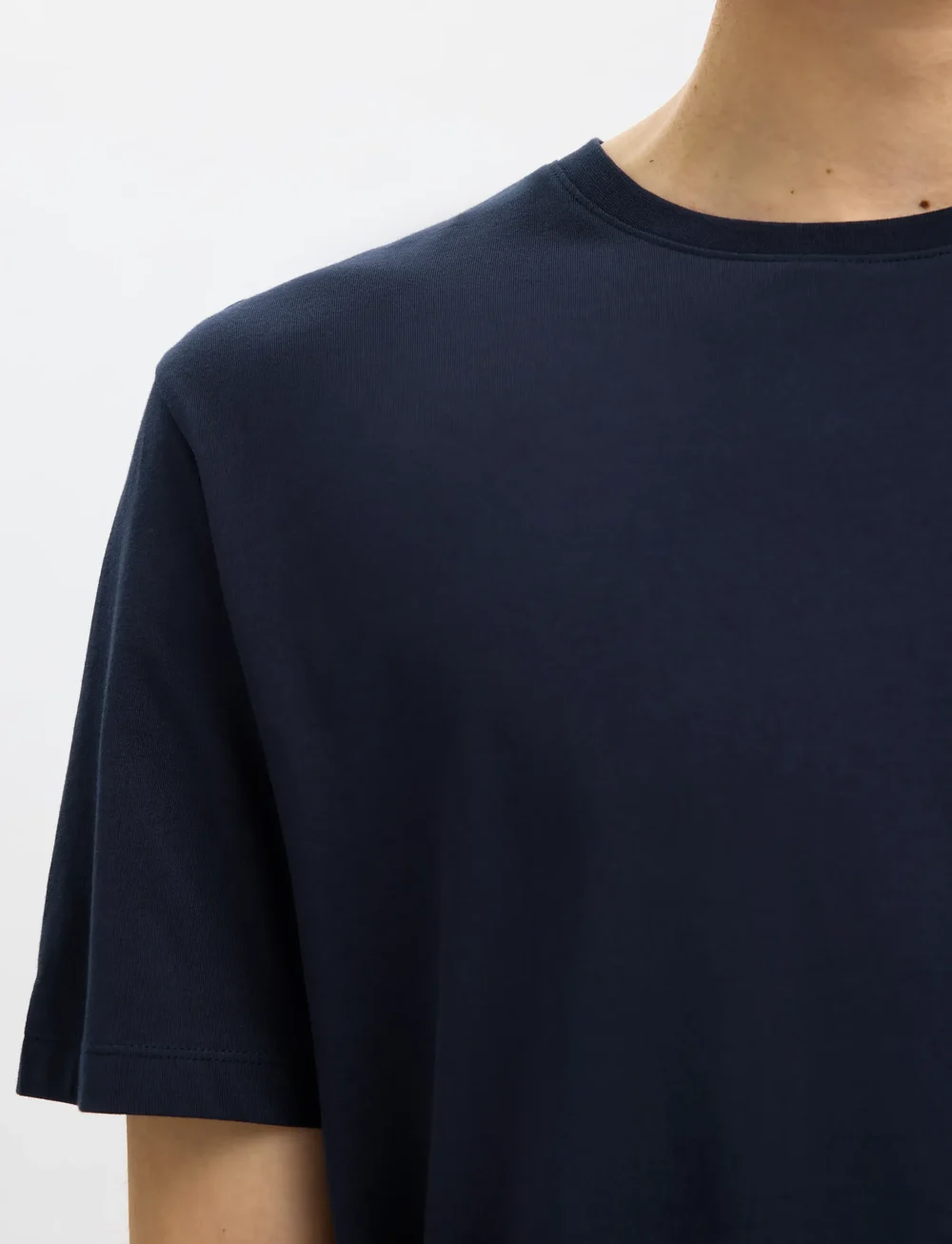 Selected - SLHASPEN SS O-NECK TEE NOOS - kortærmede t-shirts - navy blazer - 5