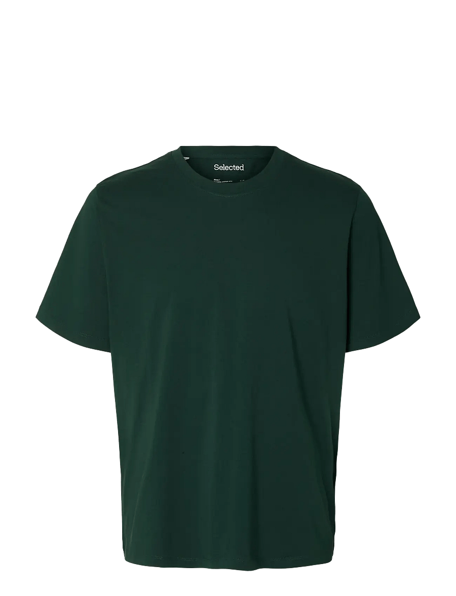 Selected - SLMASPEN SS O-NECK TEE NOOS - lühikeste varrukatega t-särgid - pine grove - 1