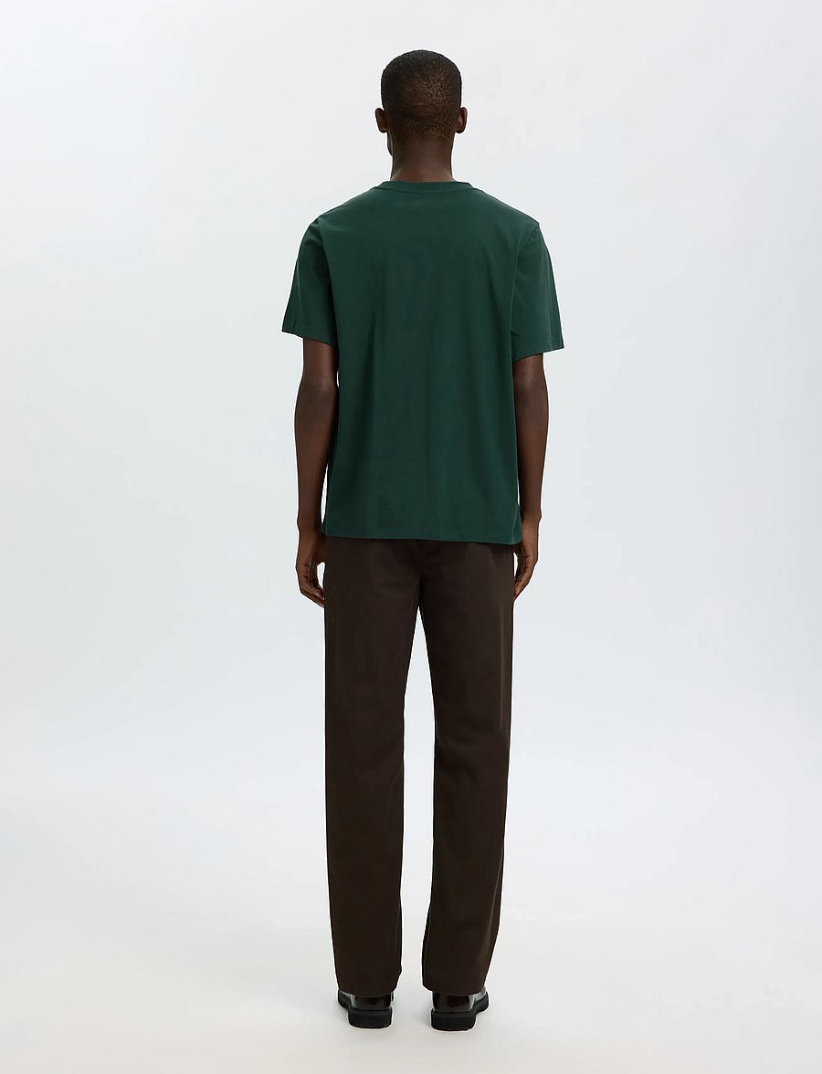Selected - SLMASPEN SS O-NECK TEE NOOS - lühikeste varrukatega t-särgid - pine grove - 2