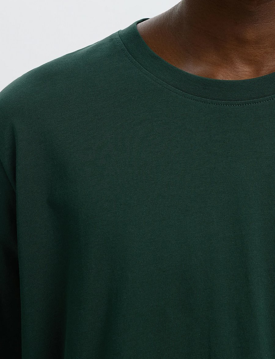 Selected - SLMASPEN SS O-NECK TEE NOOS - lühikeste varrukatega t-särgid - pine grove - 4
