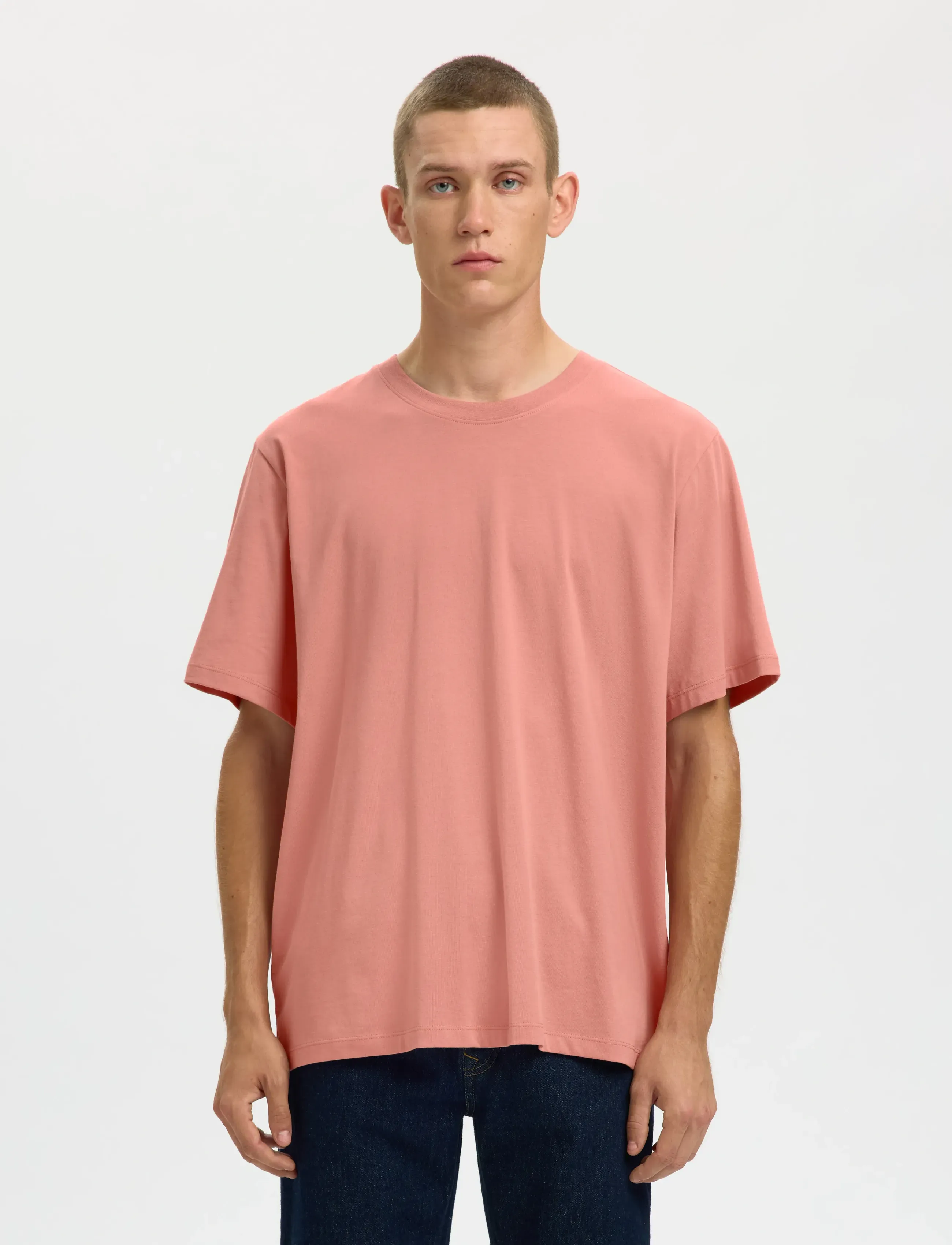 Selected SLHASPEN SS O-NECK TEE NOOS - T-Shirts - ROSE DAWN / pink/rose