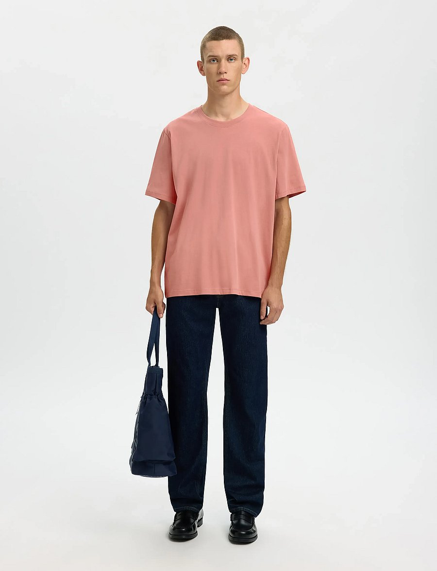 Selected - SLMASPEN SS O-NECK TEE NOOS - lühikeste varrukatega t-särgid - rose dawn - 5